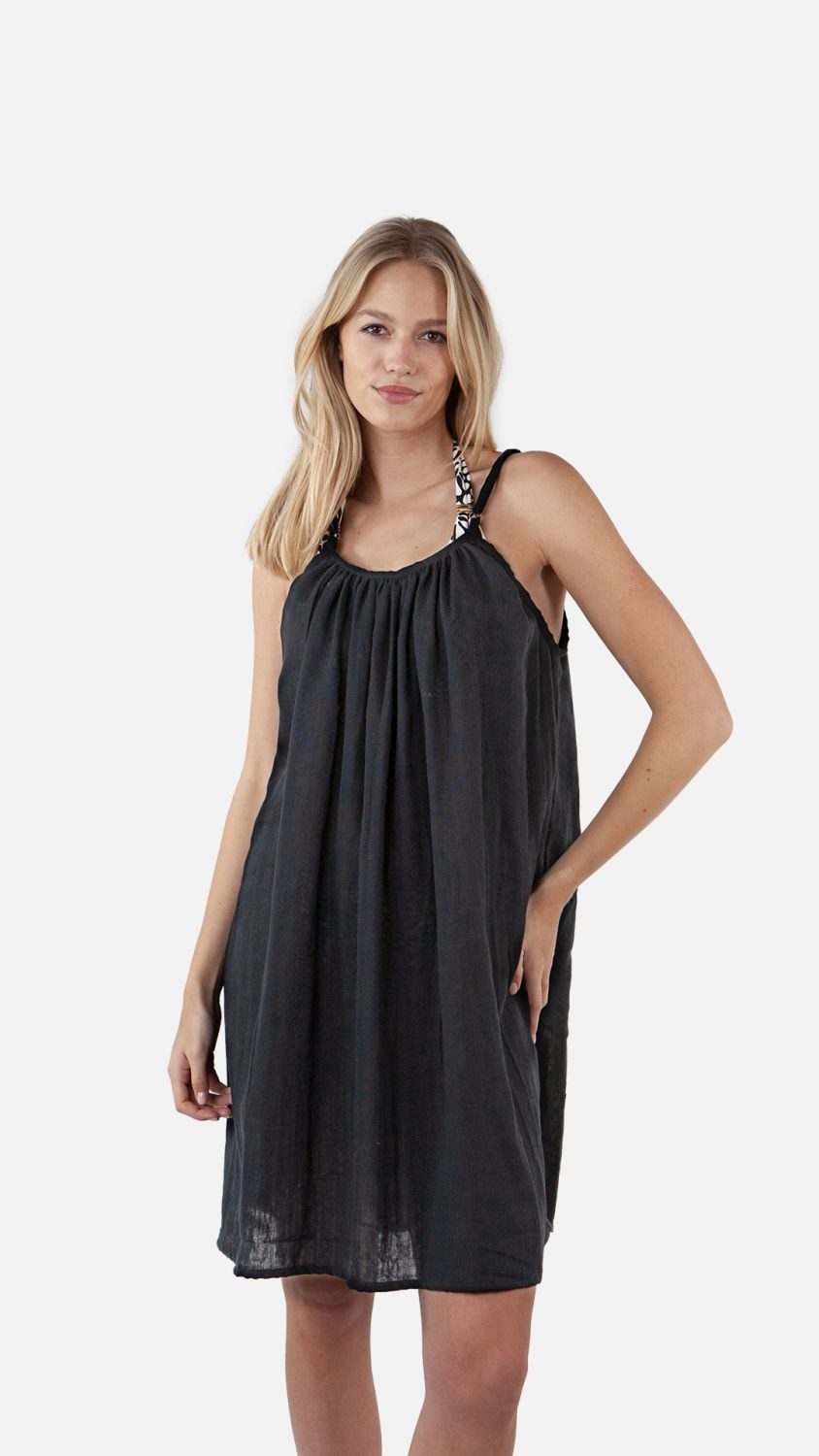 Barts Sommerkleid Barts Baumwollkleid Miskoto Schwarz günstig online kaufen