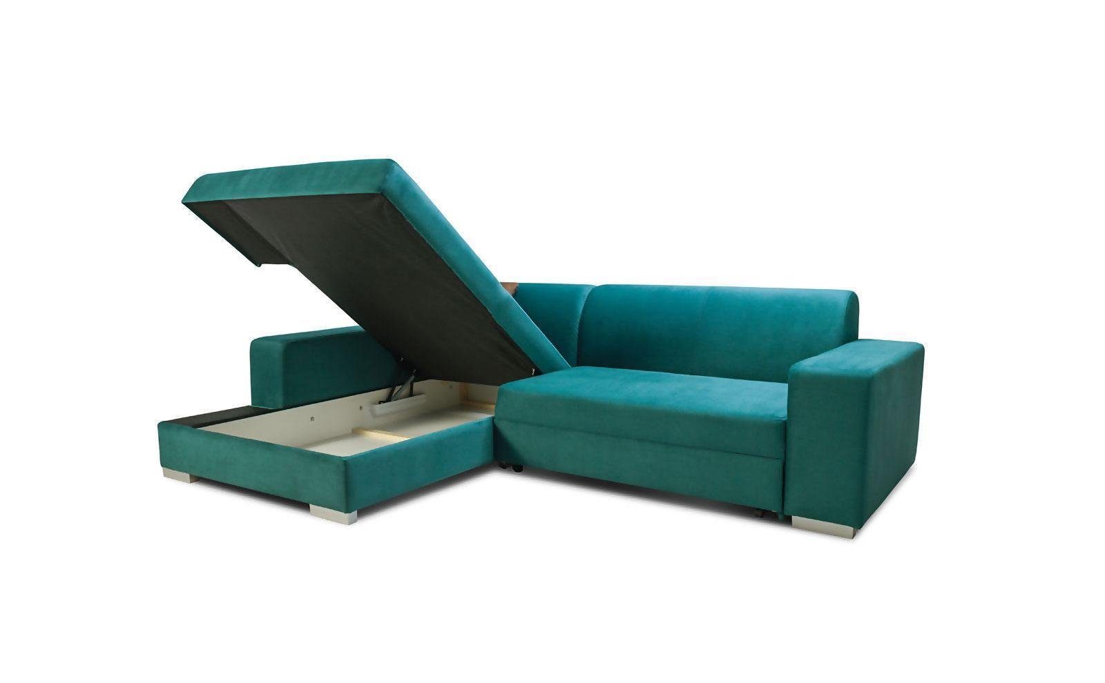 Design Schlafsofa Made in Türkis Stilvoll, Ecksofa JVmoebel Modernes Europe Luxus Couch Ecksofa