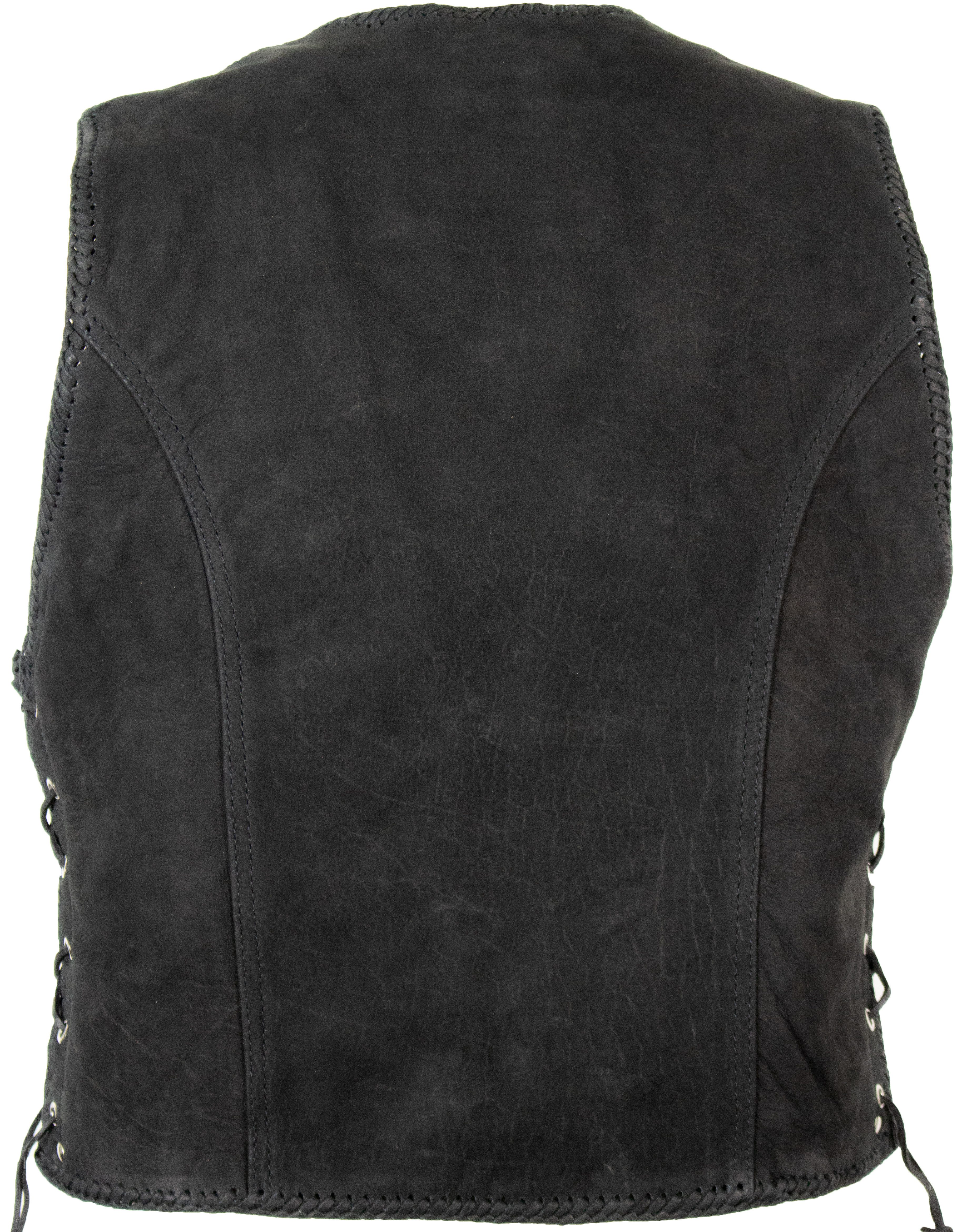 MDM Lederweste Nubuk Herren Biker Lederweste Biker