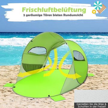 KOMFOTTEU Strandmuschel Strandzelt, für 3-4 Personen, automatisch & tragbar