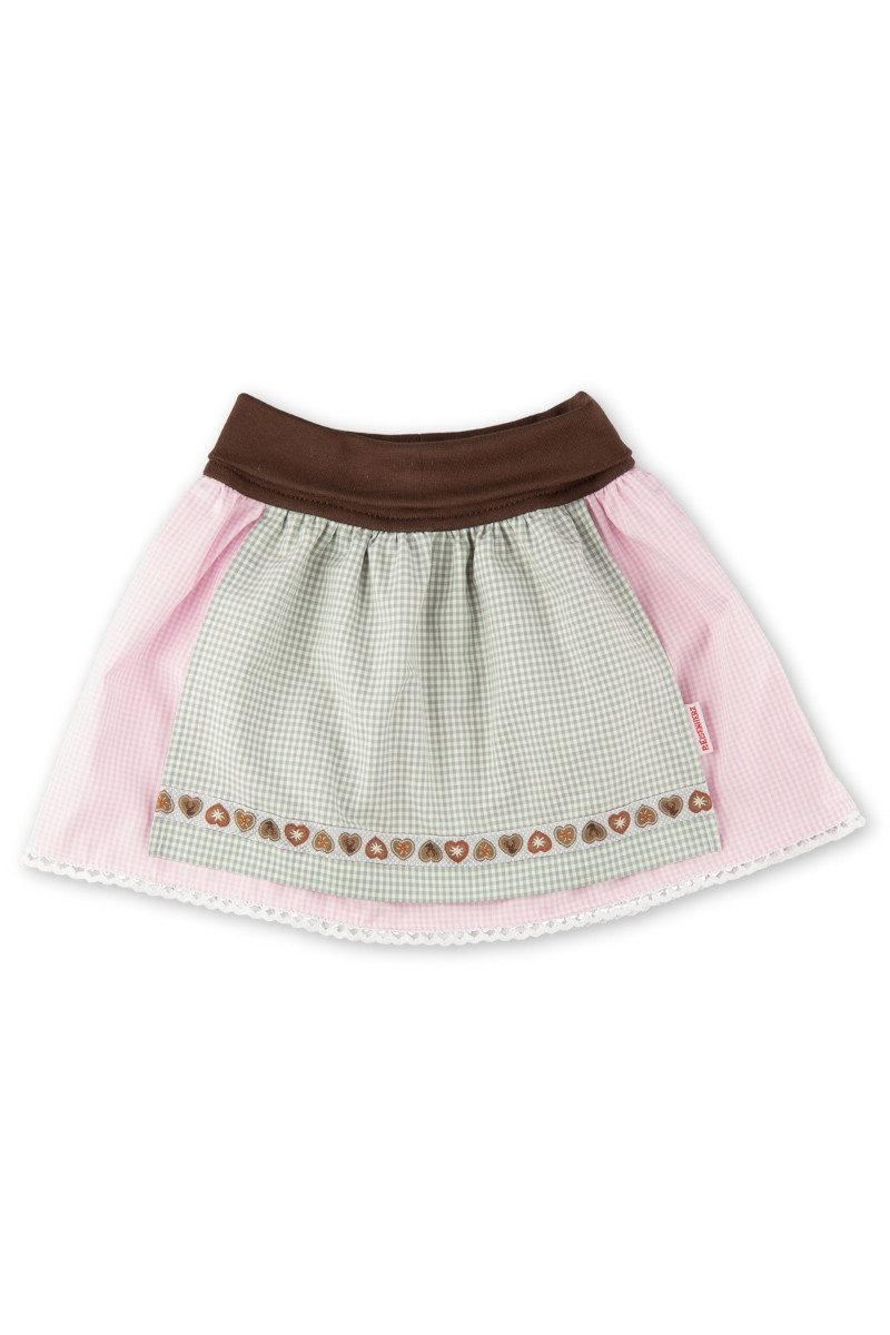 Trachtenrock Baby Rock - HERZL/SCHÜRZE - rosa/grün