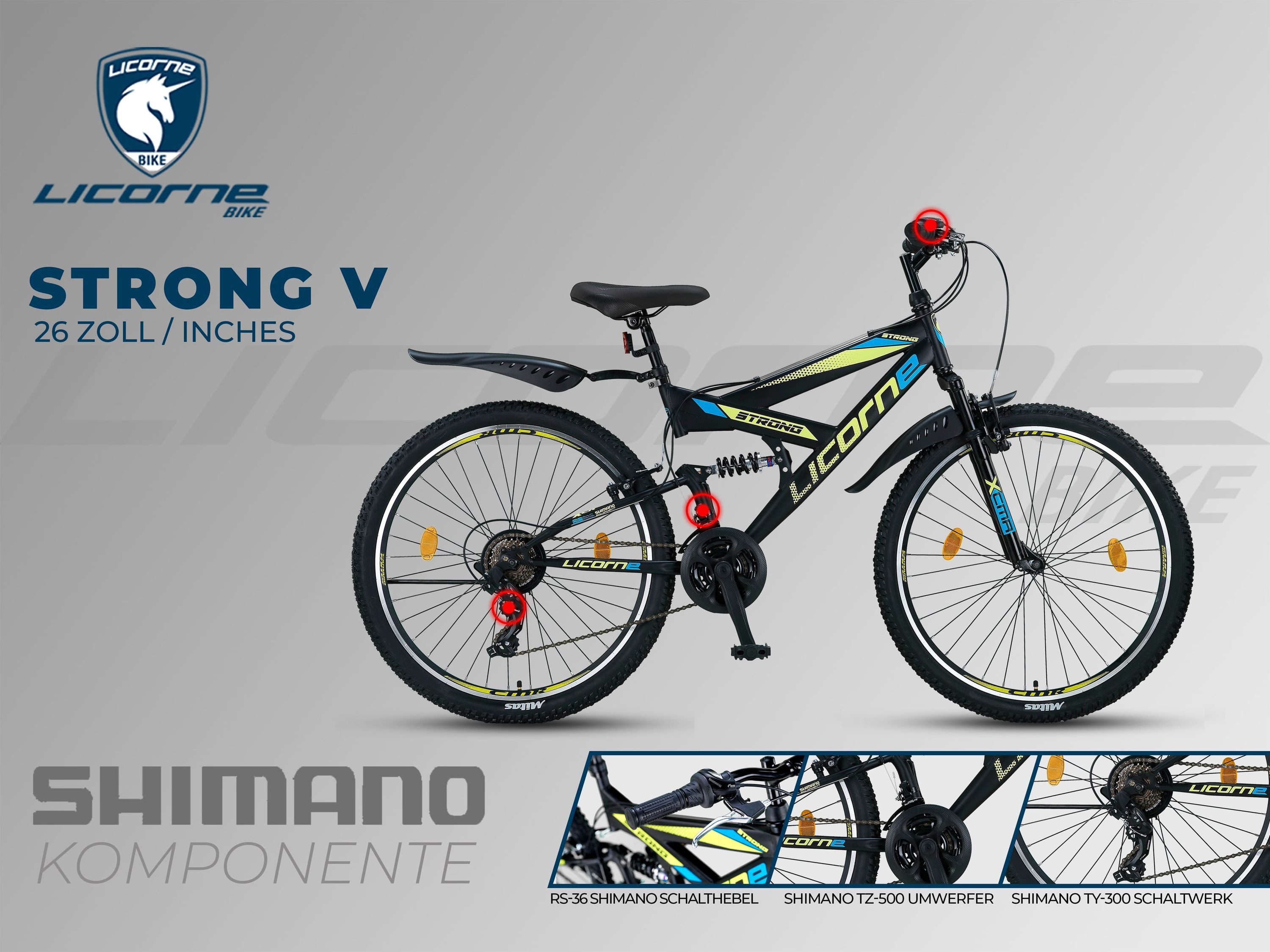 Licorne Bike Mountainbike Strong V – Bild 5 von 5