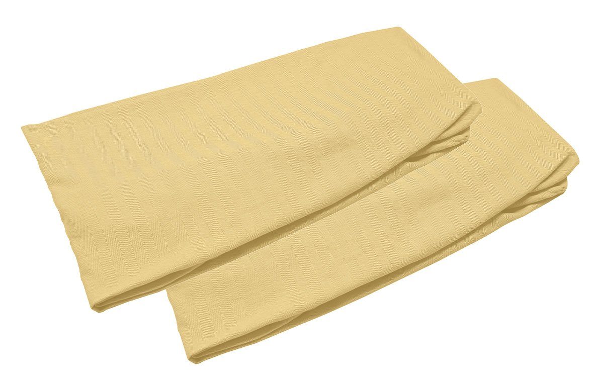 KINDSGUT Spannbettlaken 2er-Set, 70x140, Baumwolle, Senf günstig online kaufen