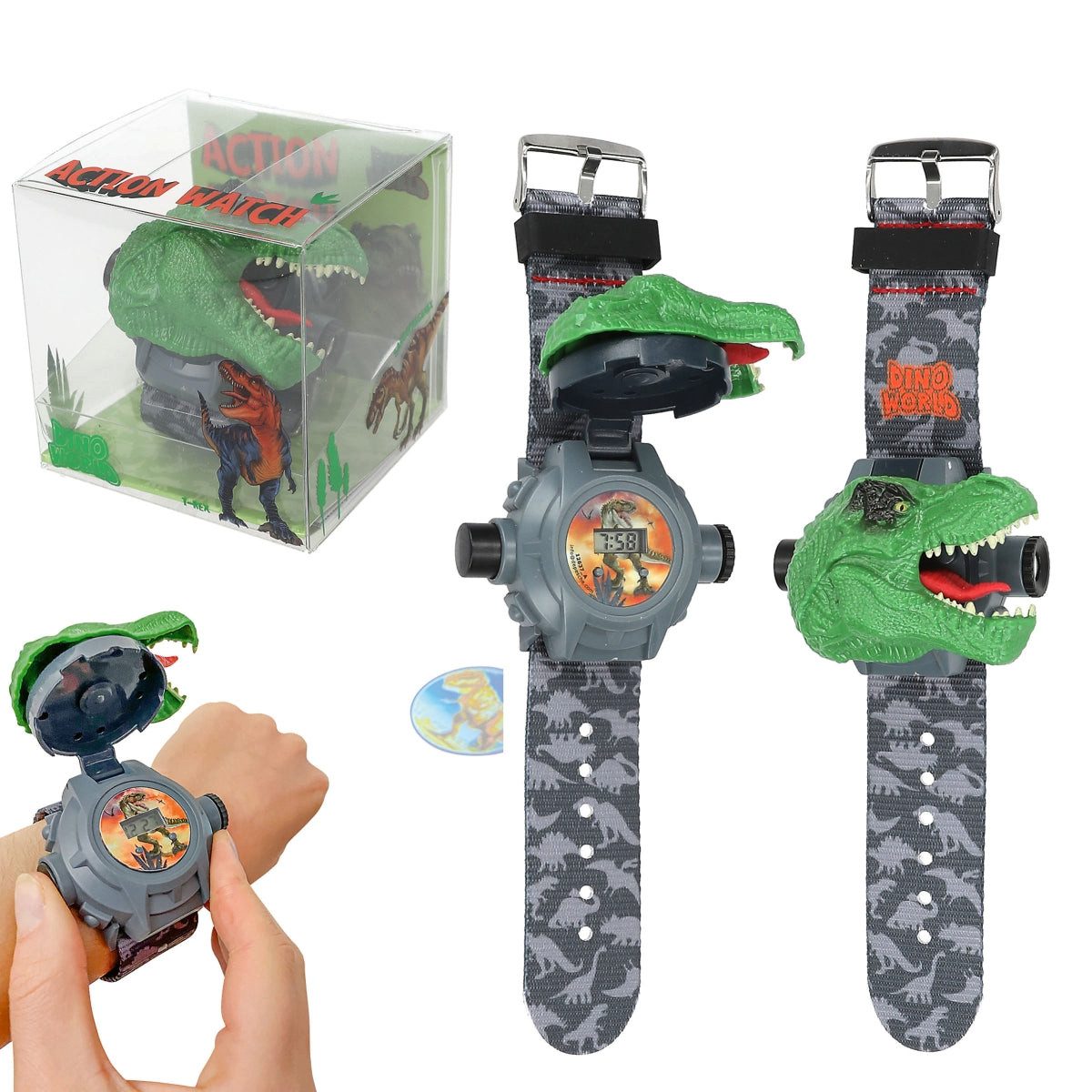 Depesche Spiel Dino World Armbanduhr mit Projektor