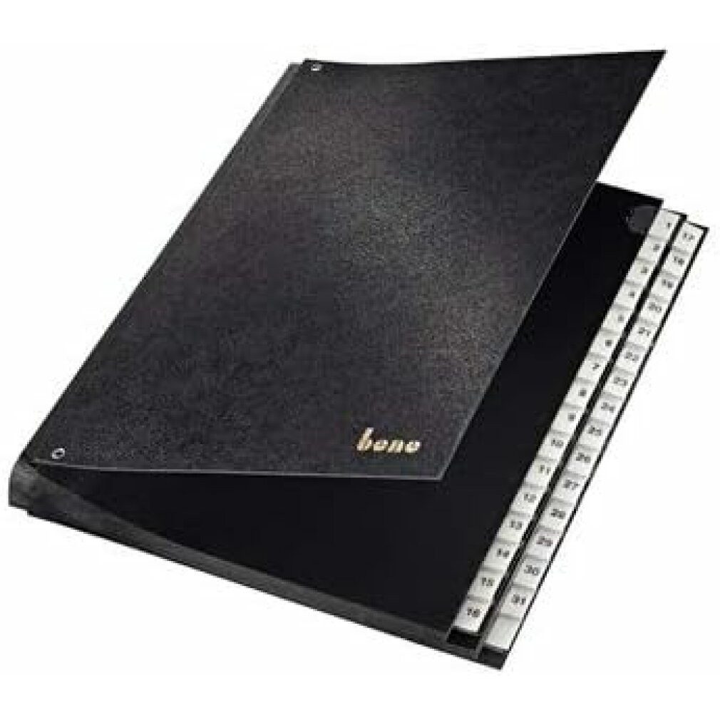 bene Fächermappe Pultordner 1-31 schwarz