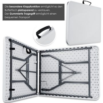 KESSER Tabletttisch, Buffettisch Tisch klappbar Kunststoff 183x76 cm Campingtisch