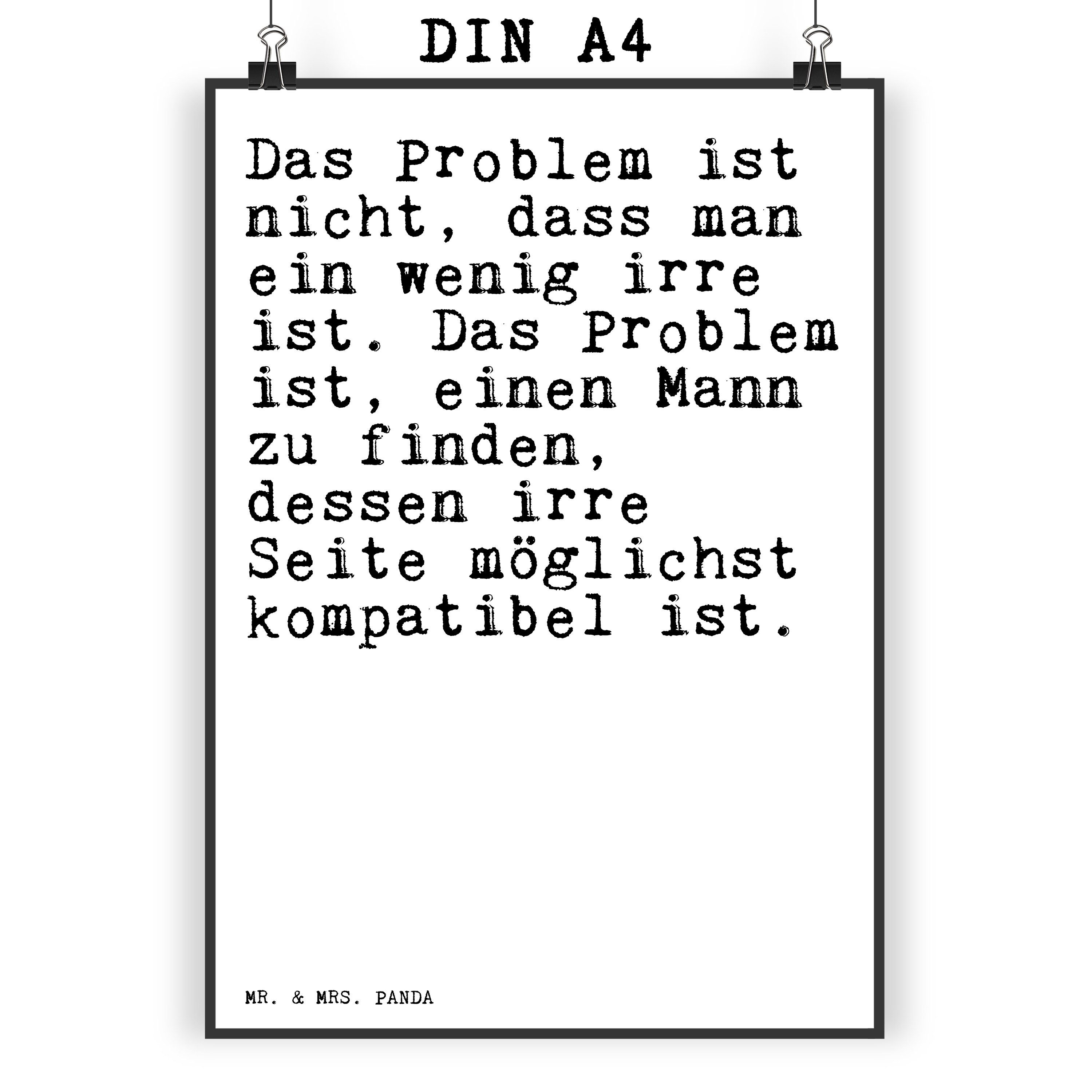 Mr. & Mrs. Panda Poster »Das Problem ist nicht,... Weiß Weisheit