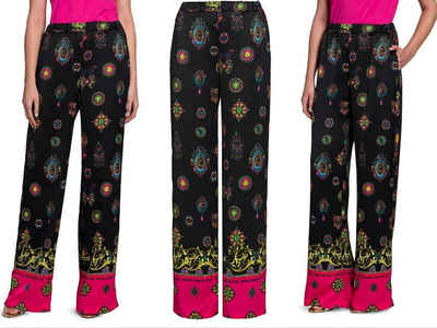 Versace Relaxhose Versace Jeans Couture Printed Wide Leg Pants Trousers Pants Barock Leg