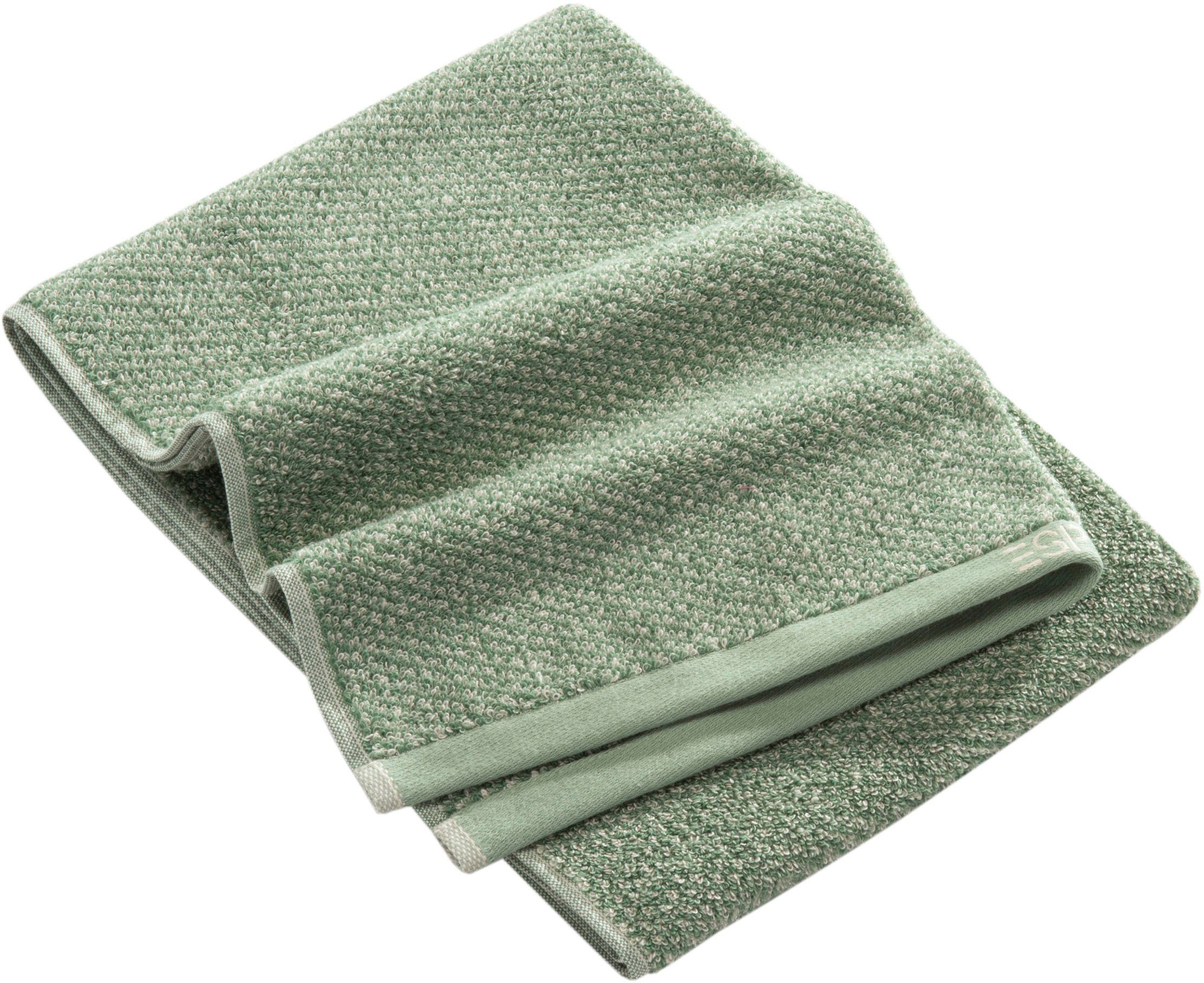green Handtuch Melange-Optik Melange, Box soft Webfrottier Esprit (1-St),