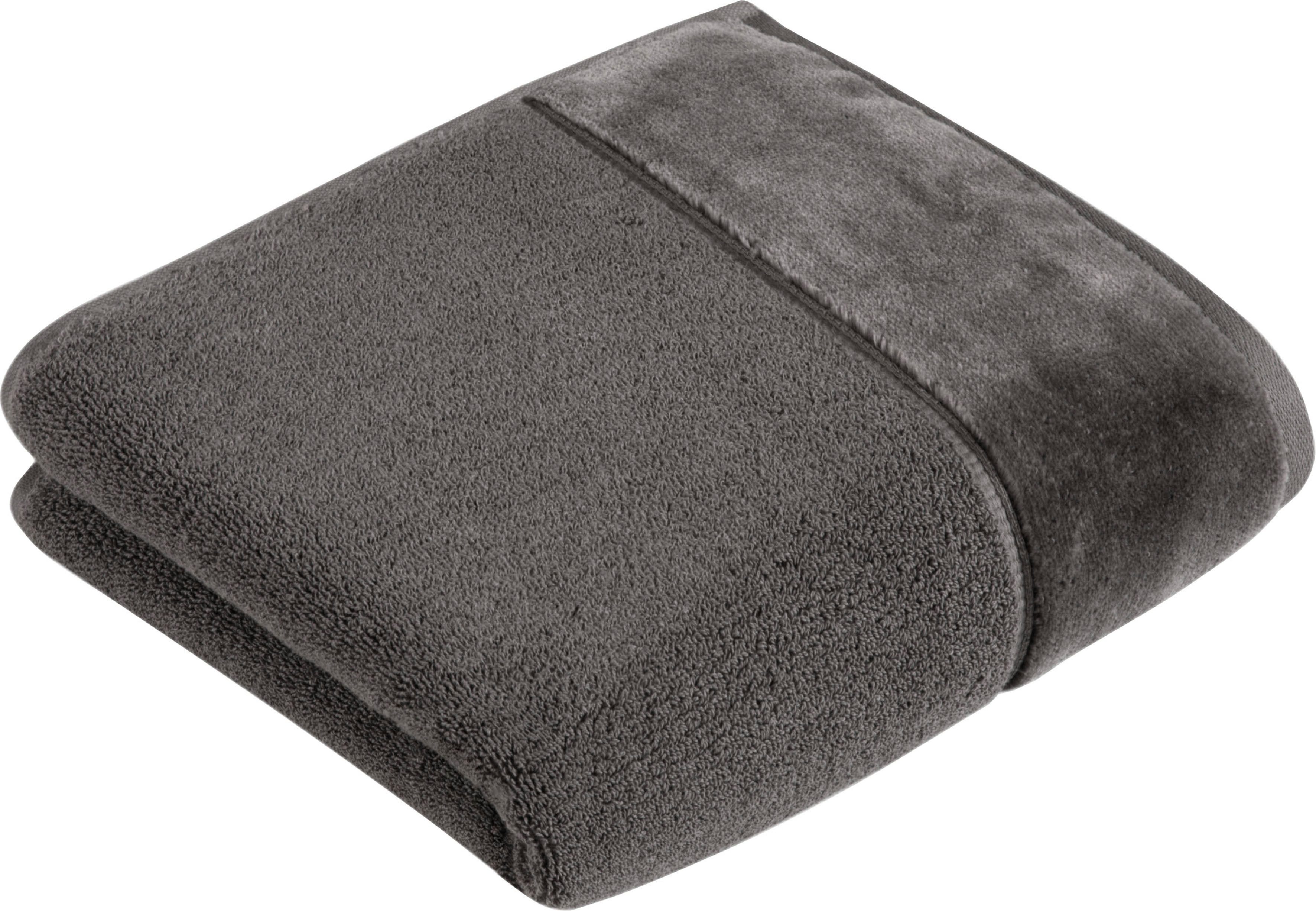 Vossen Handtuch Pure, Webfrottier (2-St), Baumwolle & VEGAN, mit eleganter Veloursbordüre
