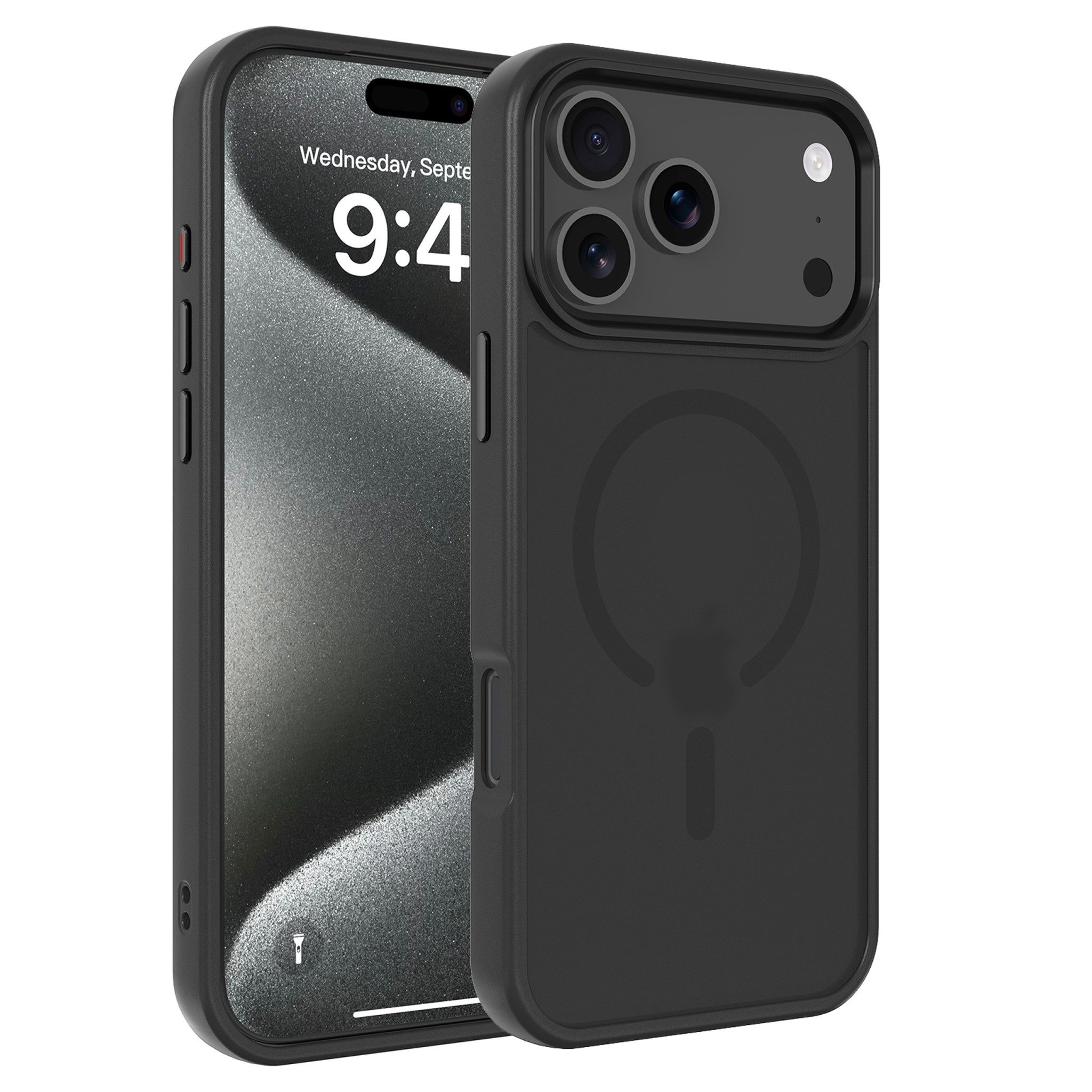 Futurea Handyhülle Schwarz Matt für Apple iPhone 18 Pro & Pro Max, MagSafe kompatibel 6,3" - 6,9", Case für iPhone 17 Pro/Max sowie iPhone 18 Pro & iPhone 18 Pro Max