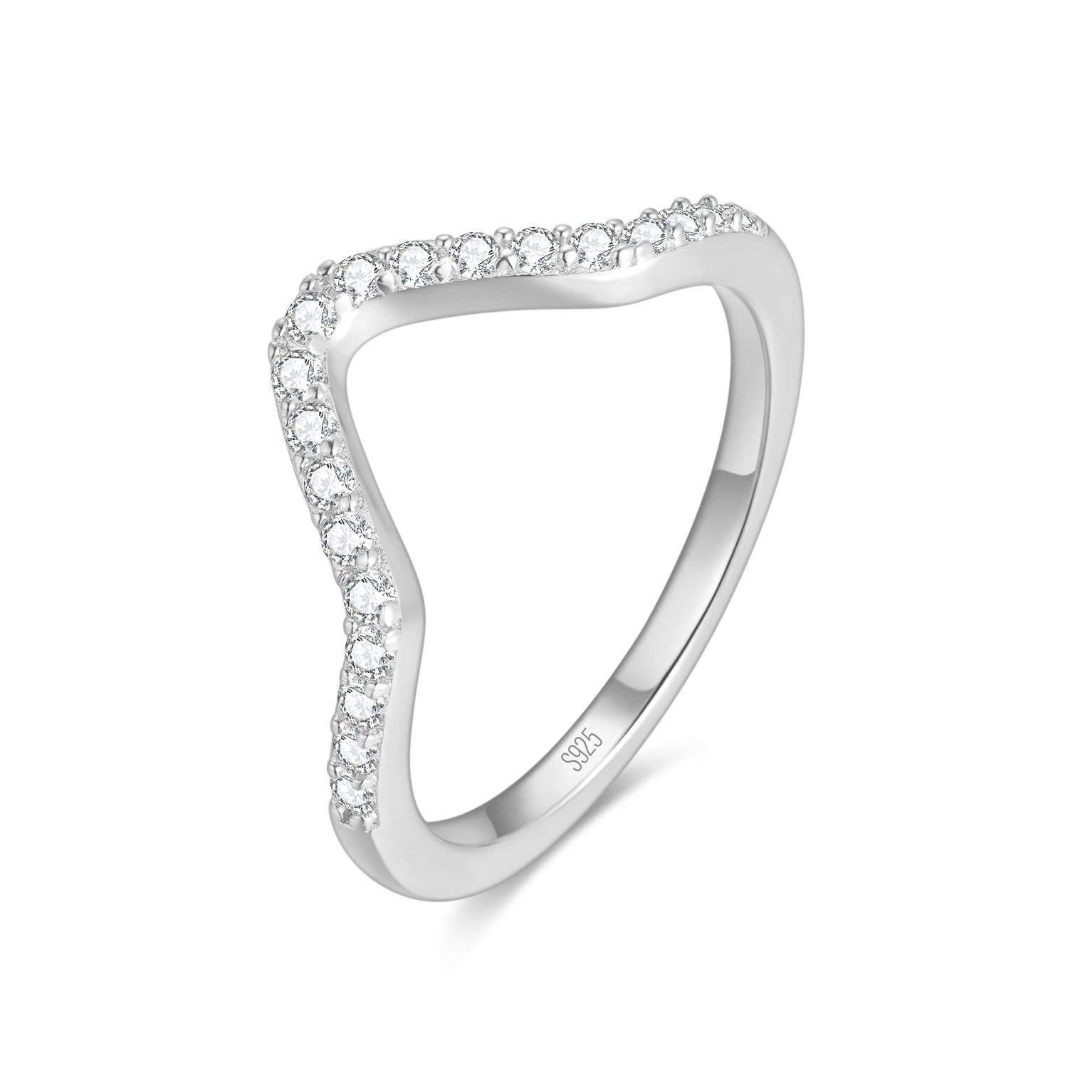 Lisandra Scott Silberring V-Form Ring aus 925 Sterlingsilber mit funkelnden günstig online kaufen