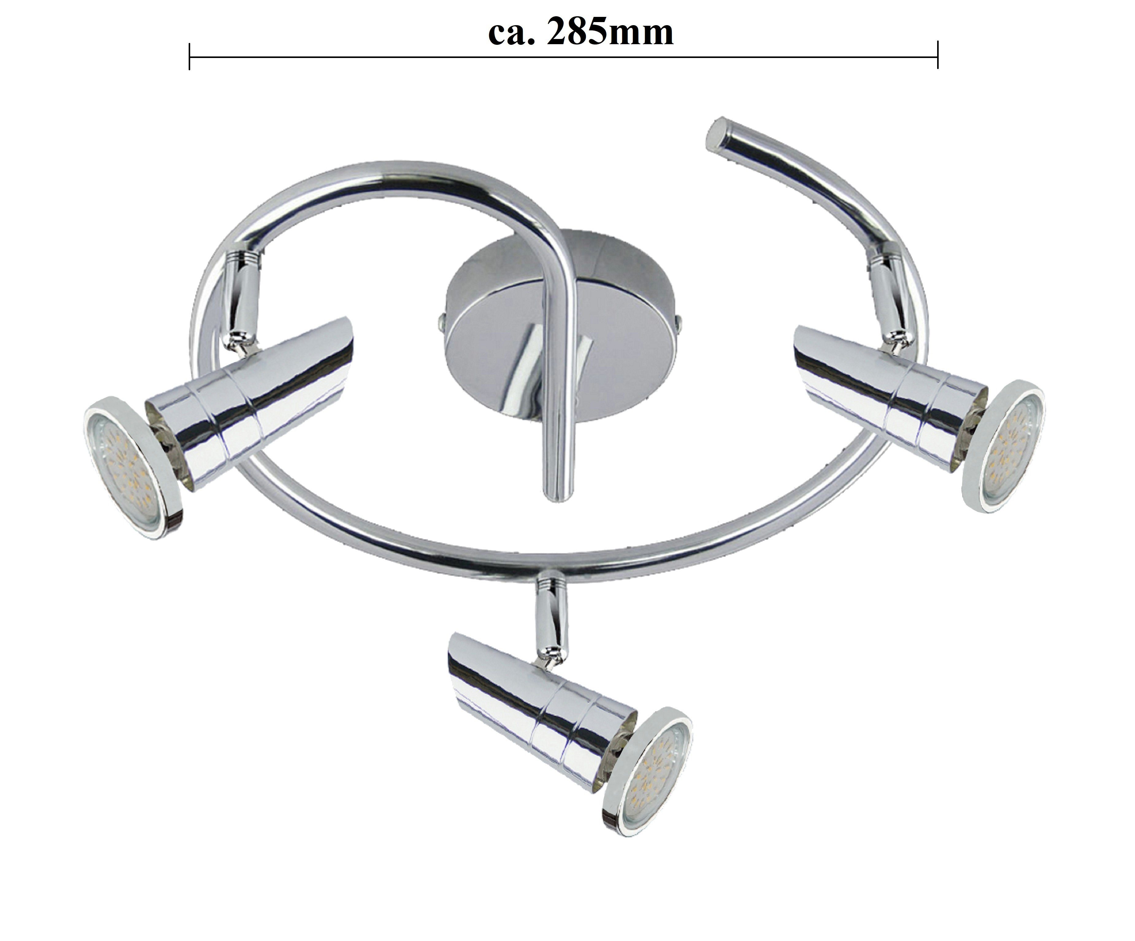 TRANGO LED Deckenstrahler, 2001-038G 3-flammig LED günstig online kaufen
