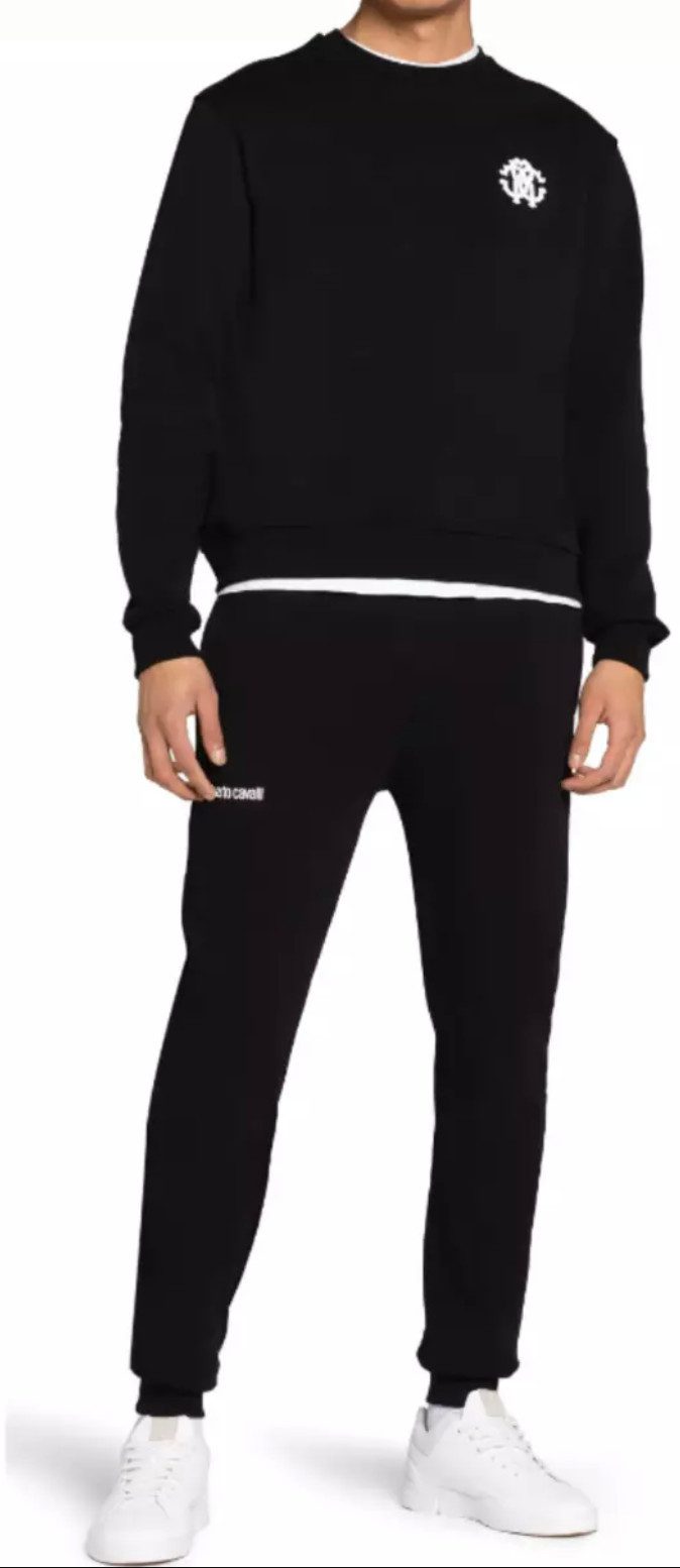 roberto cavalli Jogginghose Firenze RC Monogram Herren Sweatpants Dezentem RC-Monogramm-Print im Laminat-Look