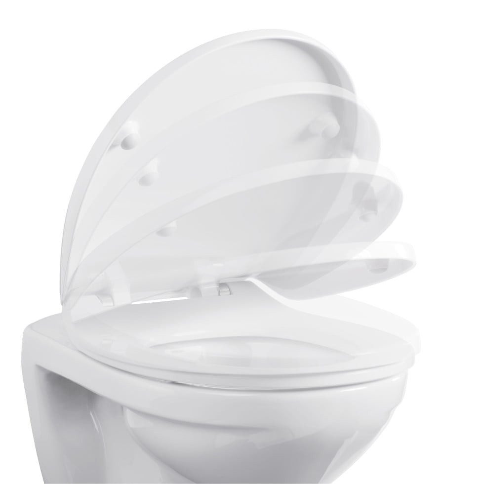 Pressalit WC-Sitz Pressalit WC-Sitz Calmo mit Absenkautomatik, Absenkautomatik Edelstahlscharniere