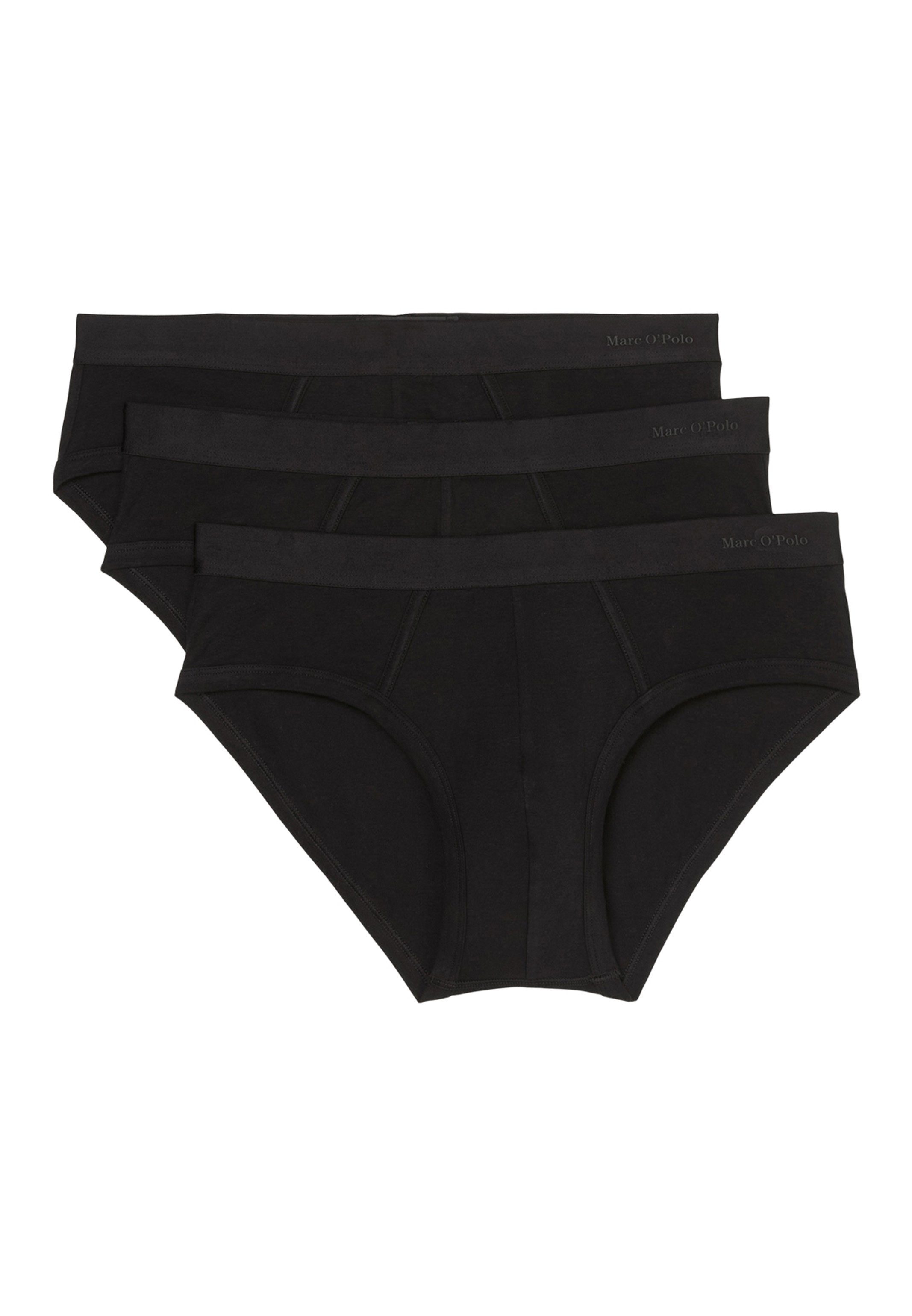 Marc O'Polo Slip Pack - Ohne Schwarz 3er - (Spar-Set, Unterhose - Slip Cotton 3-St) Organic Eingriff / Baumwolle Essentials