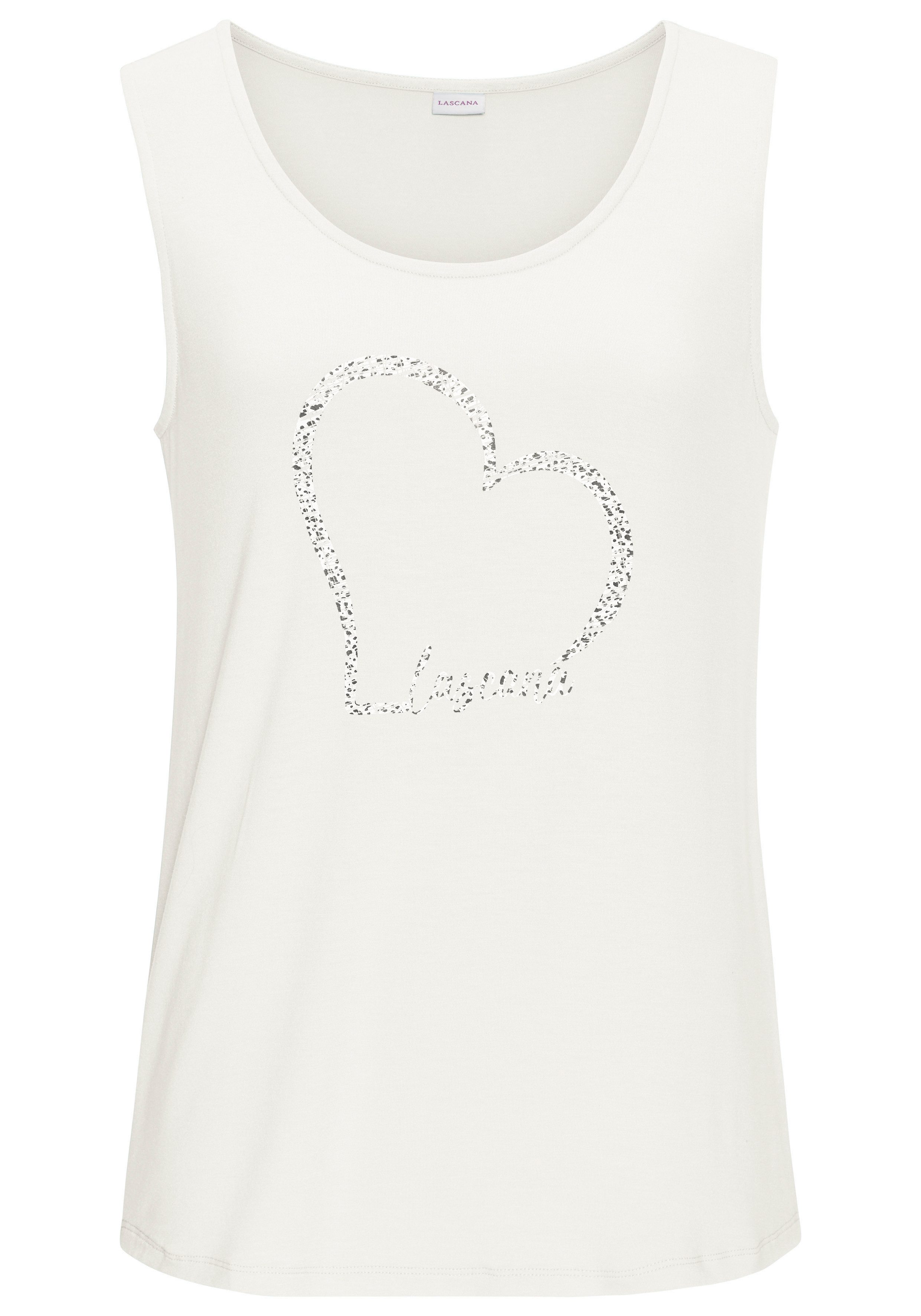 LASCANA Trägertop mit Lascana Herz Print aus weichem Viskose-Stretch. € 24,99, (€ 24,99 pro 1 Stk).