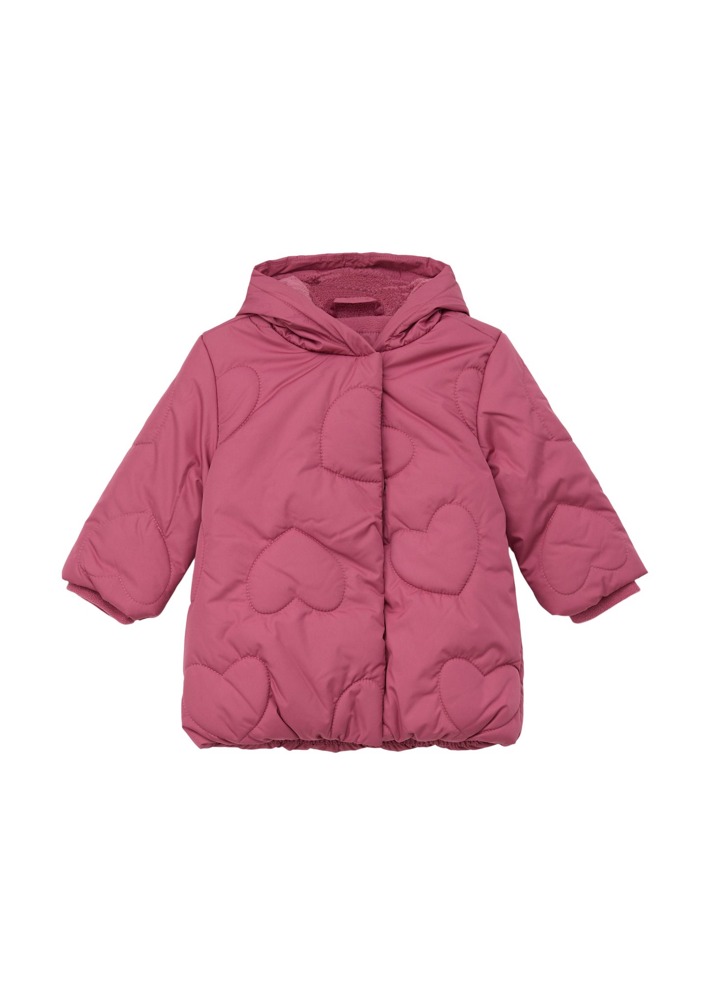 Herz-Steppung Jacke pink mit Langmantel s.Oliver