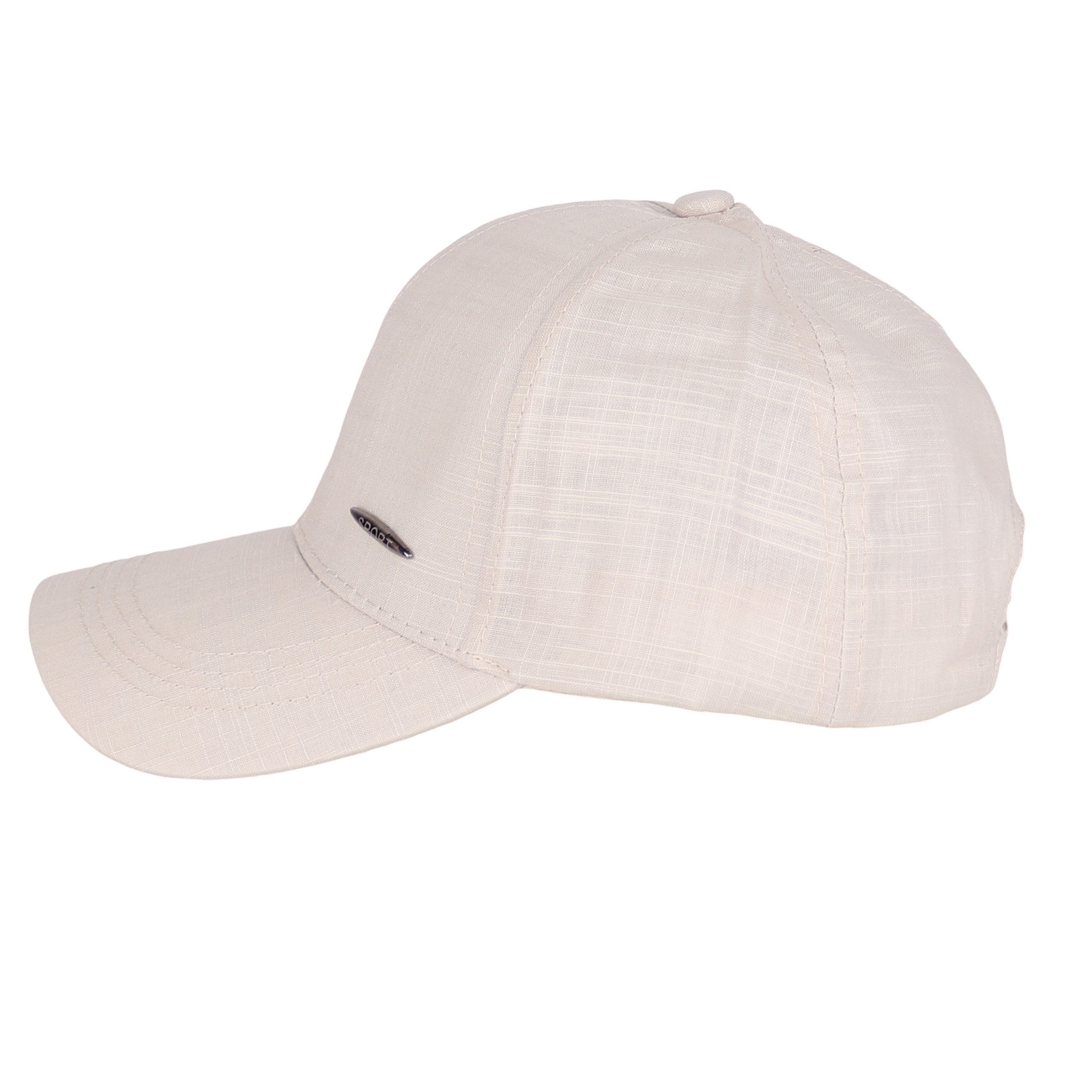 MIRROSI Baseball Cap Herren Cappy Sommer 30% Leinen, dünn und leicht (Outdoor Cap, Kappe, Feldmütze) Atmungsaktiv, Einheitsgröße, verstellbar mit Metallschließe