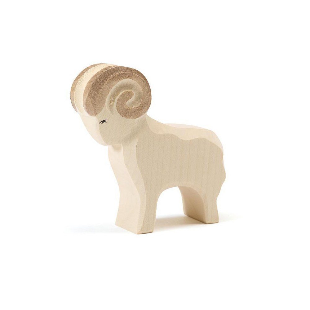 Ostheimer Spielfigur Schafbock weiß, Holztier, Spieltier, (Set, 1), Made in Germany