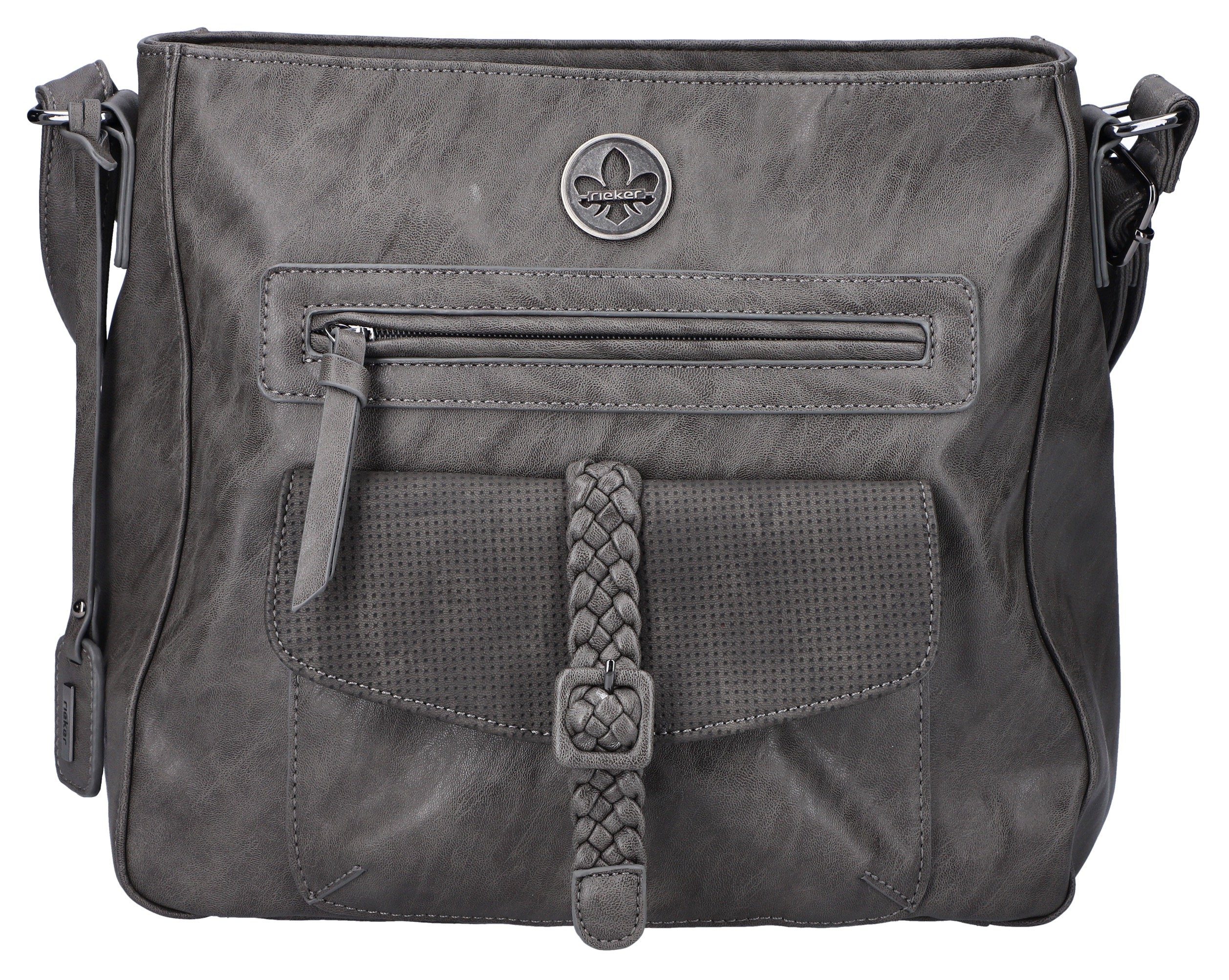 Rieker Umhängetasche Montenegro/Guana/Eagle, mit Zierschnalle und Flechtban günstig online kaufen