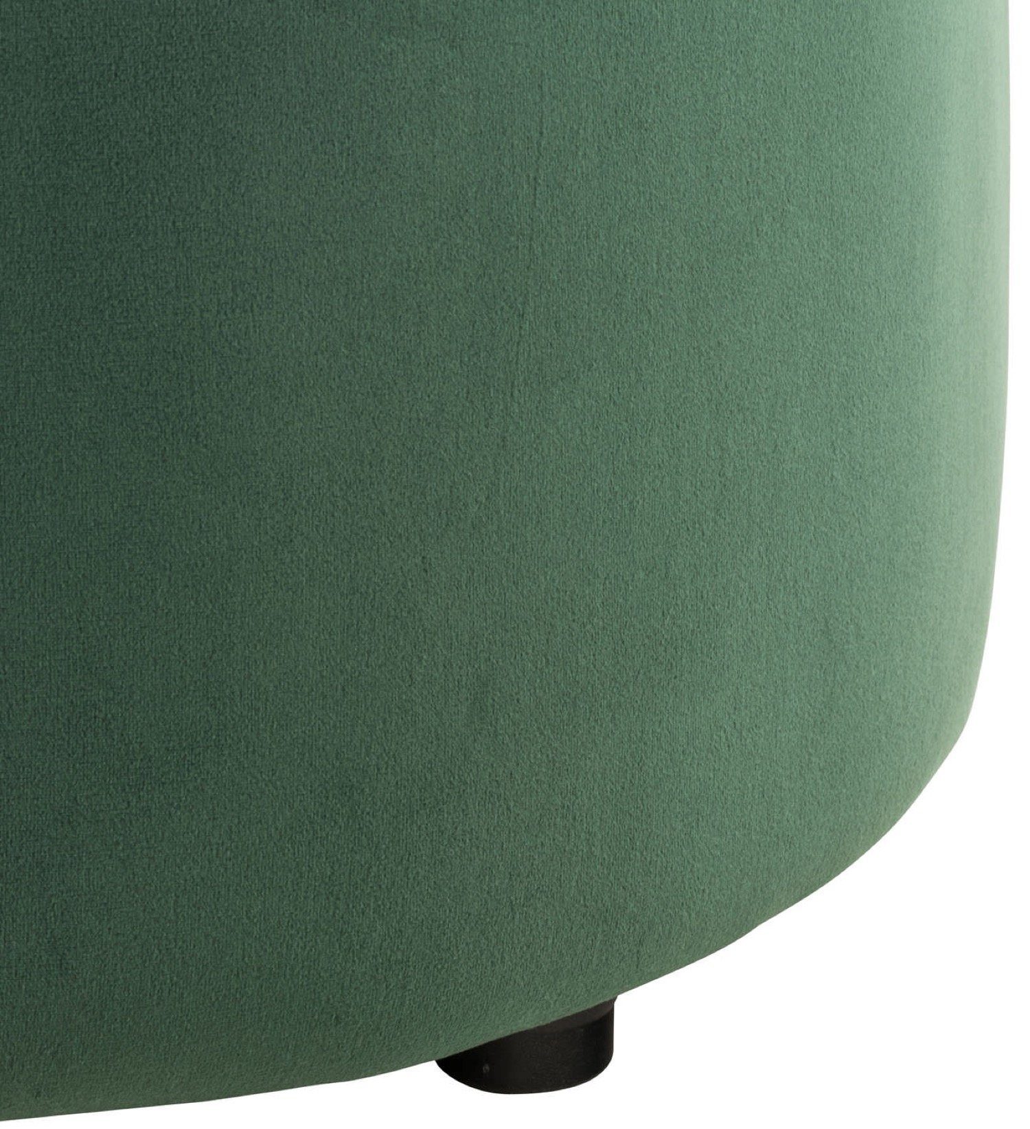 x Polsterhocker Sitzkomfort), Paris grün mit Stylischer (Beistellhocker 44 x Maße hohem Sitzhocker Stauraum 1 TPFLiving 42 St., cm - - Samthocker 44 mit (HxBxT): Farbe,