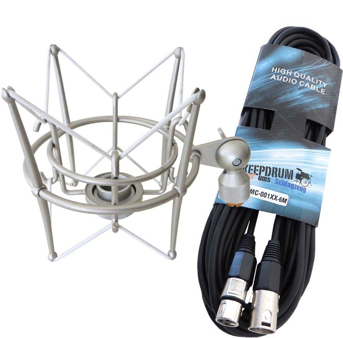 keepdrum keepdrum 6m Mikrofonkabel Set XLR RD BL GR YW 4 Stück Audio Kabel