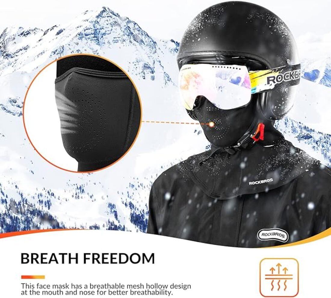 ROCKBROS Sturmhaube Winter Balaclava für Outdoorsports Warm Winddicht Skimaske