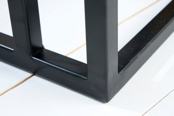 riess-ambiente Beistelltisch CONCIERGE 60cm natur / schwarz (Einzelartikel, 1-St), Wohnzimmer · Mango-Massivholz · Metall · mit Stauraum · für Laptops