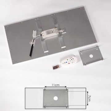 hofstein Panel »Gavaz« LED Deckenpanel dimmbare Deckenlampe aus Metall in weiß, CCT 2700-6500 Kelvin, rechteckige Zimmerlampe,Fernbedienung, RGB Farbwechsler,1600 Lumen