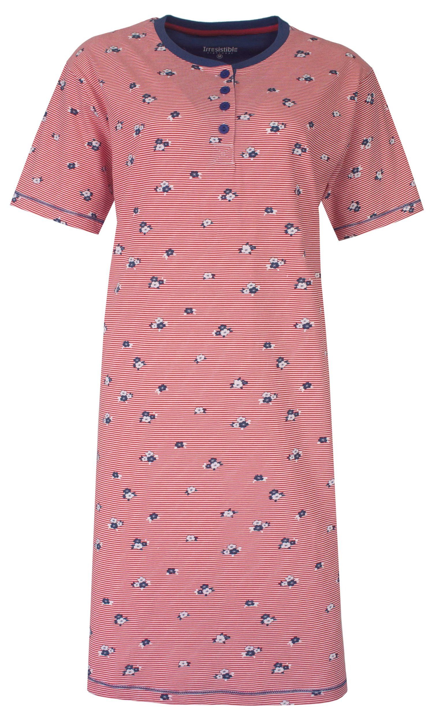 Irresistible Nachthemd Damen Schlafshirt mit kurzem Arm (1-tlg) Baumwolle günstig online kaufen