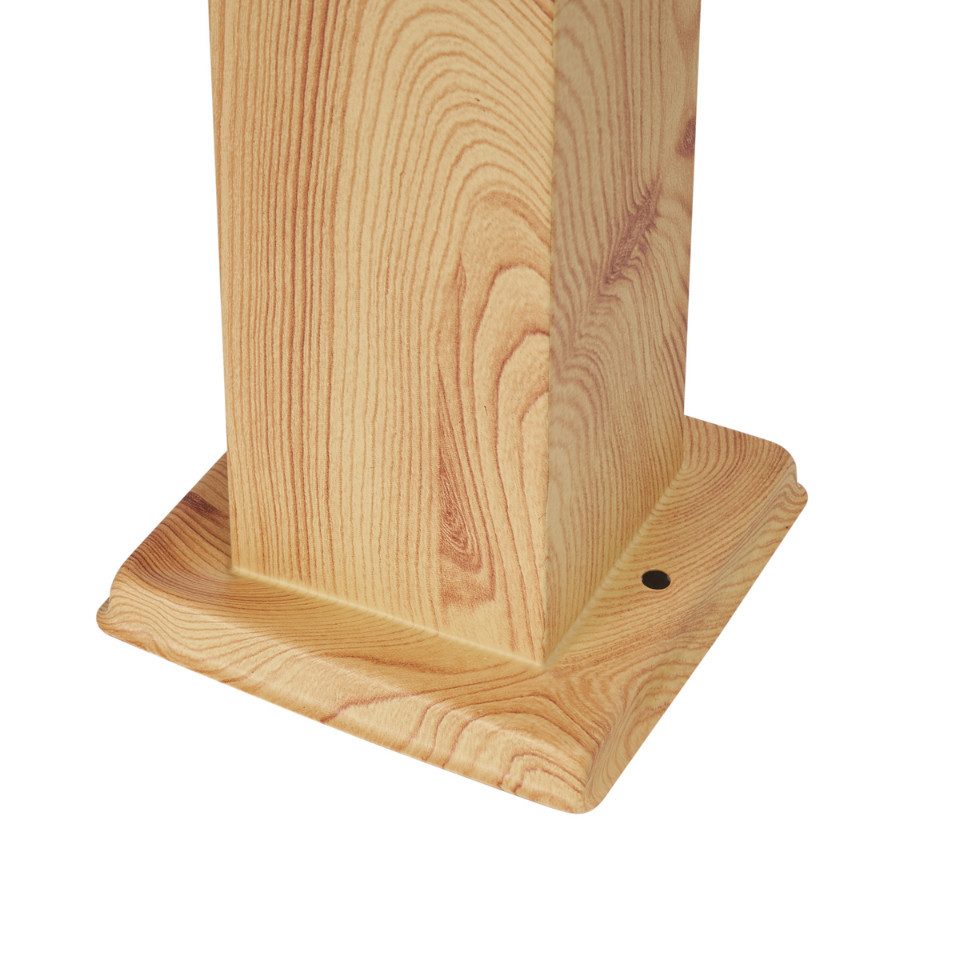 Qazqa Außen-Stehlampe Malios, ohne Leuchtmittel, Warmweiß, QAZQA Außen­poller­leuchte, e27, Braun, Aluminium, Modern