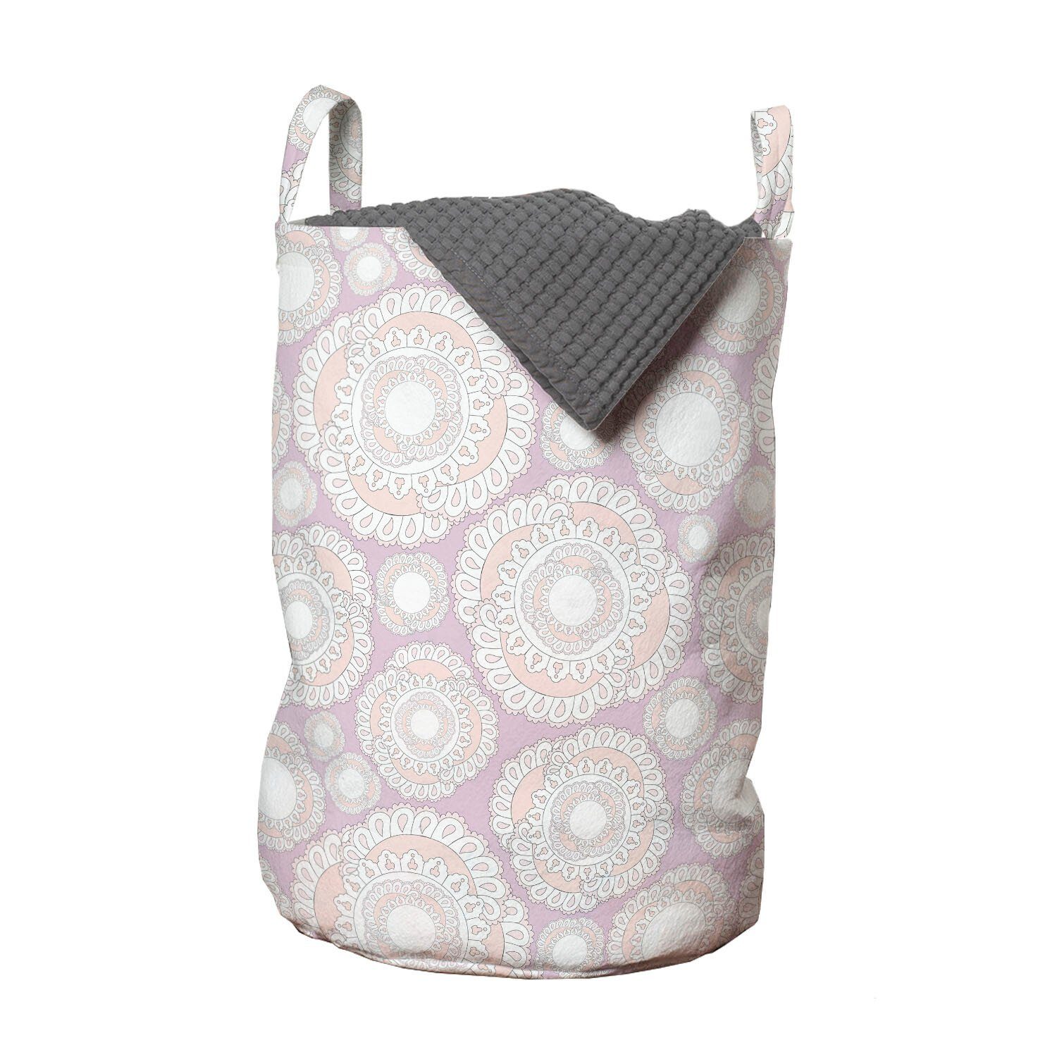 Abakuhaus Wäschesäckchen Wäschekorb mit Griffen Kordelzugverschluss für Waschsalons, Mandala Design