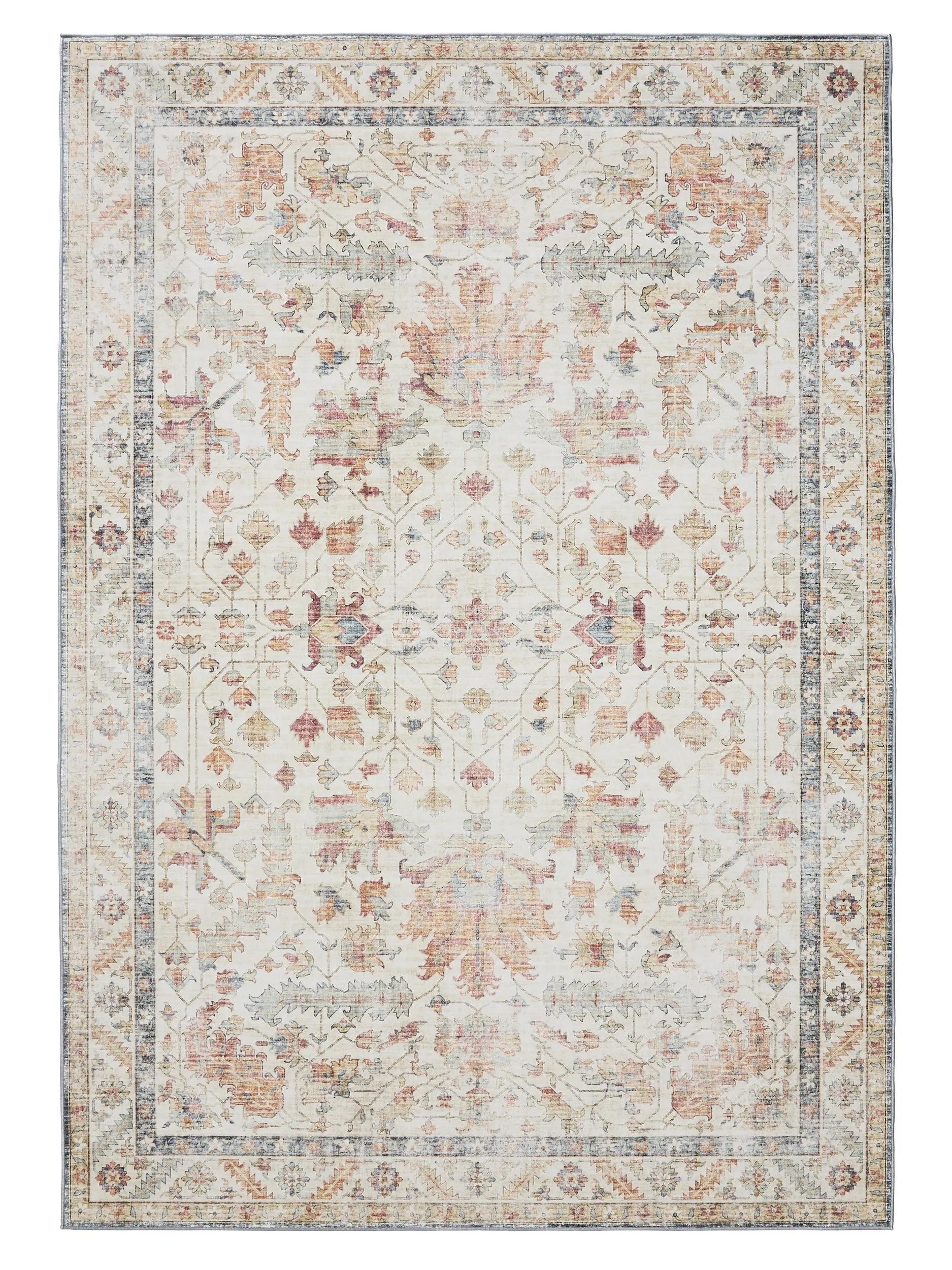 benuta Teppich George, rechteckig, Höhe: 5 mm, Vintage-Look, Kurzflor, Teppich Wohnzimmer, Schlafzimmer, Waschbar