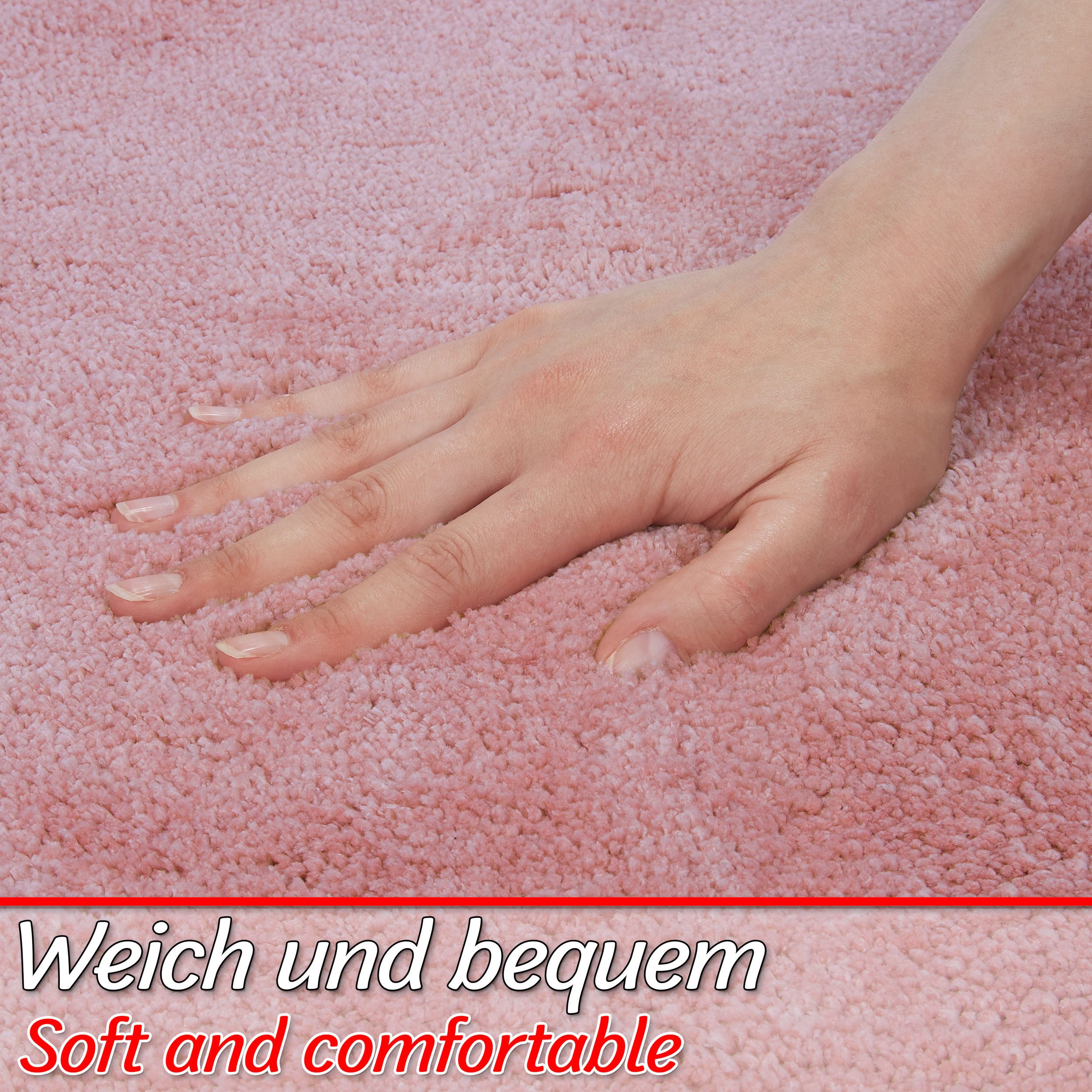 LindenBerg Badematte Badvorleger mit Mikrofaser - Badezimmer Teppich, Höhe günstig online kaufen