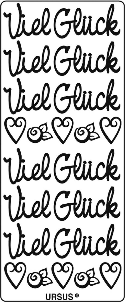 Ursus - Ludwig Bähr Etiketten Kreativsticker 10x23cm Motiv 81 VE=1 Stück gold