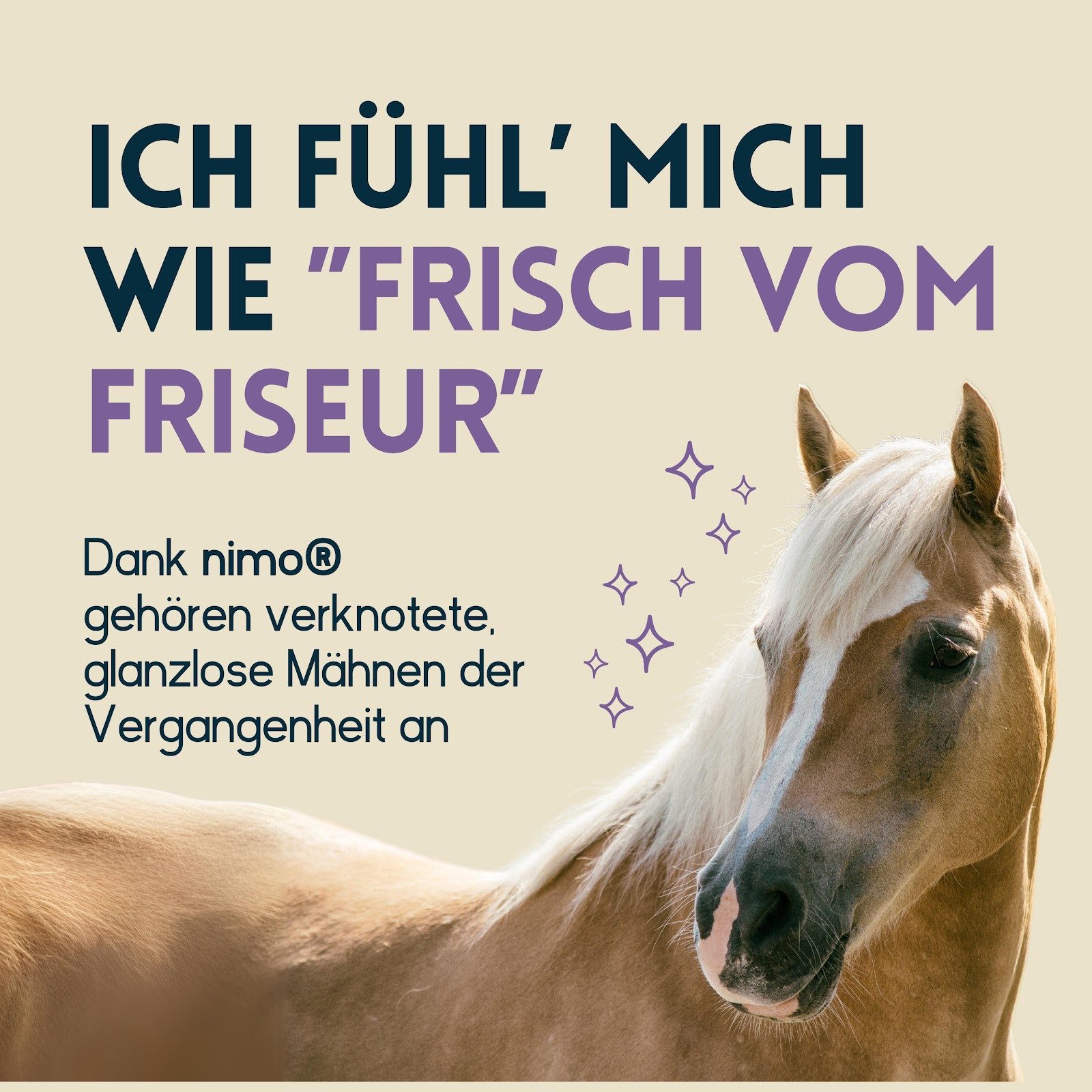 nimo Fellpflege Mähnen Pflegespray, 250 ml, (1-St), langfristig verbesserte Kämmbarkeit