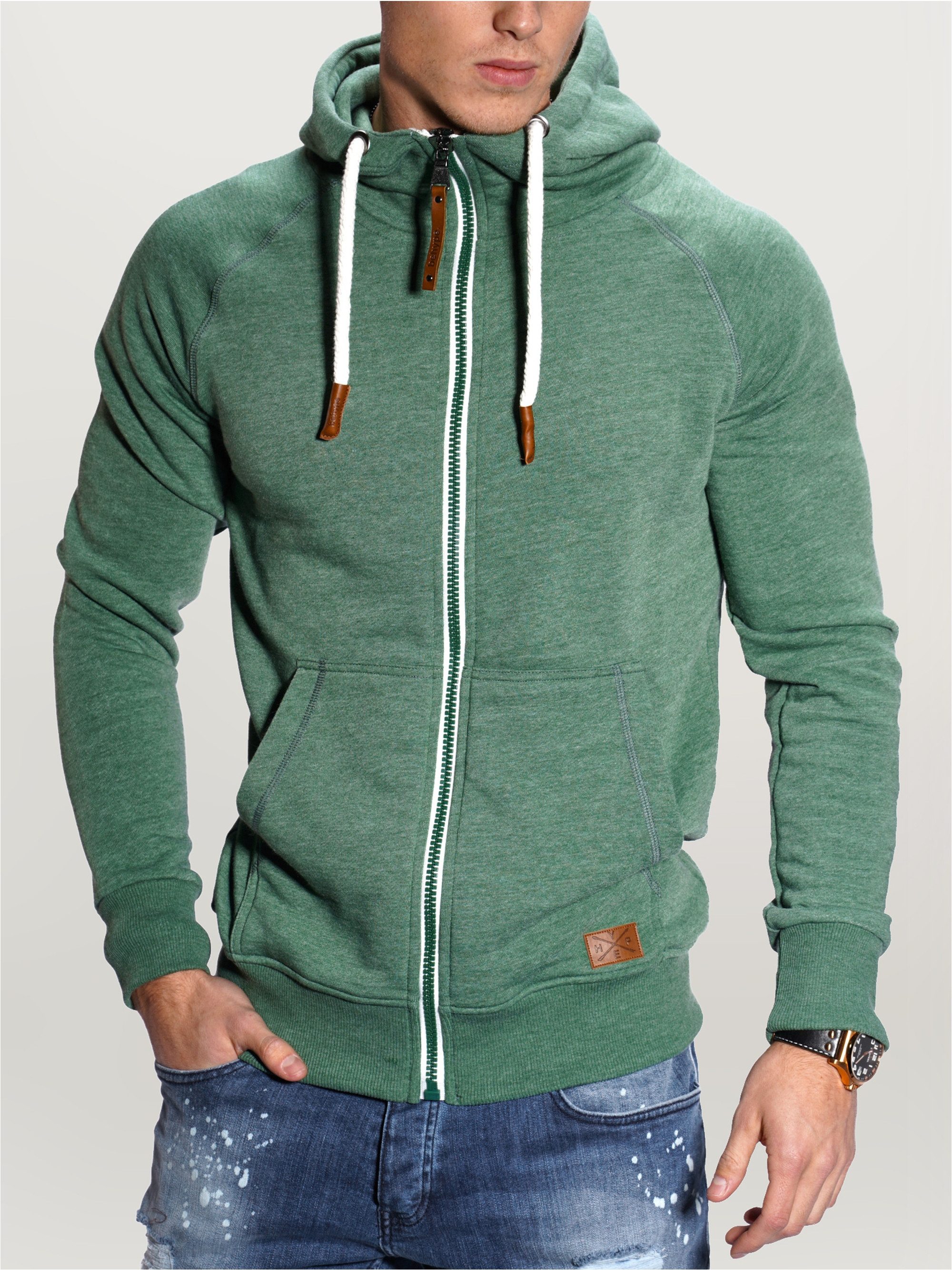 behype Sweatjacke BHTANSER mit praktischem Kordelzug – Bild 3 von 5