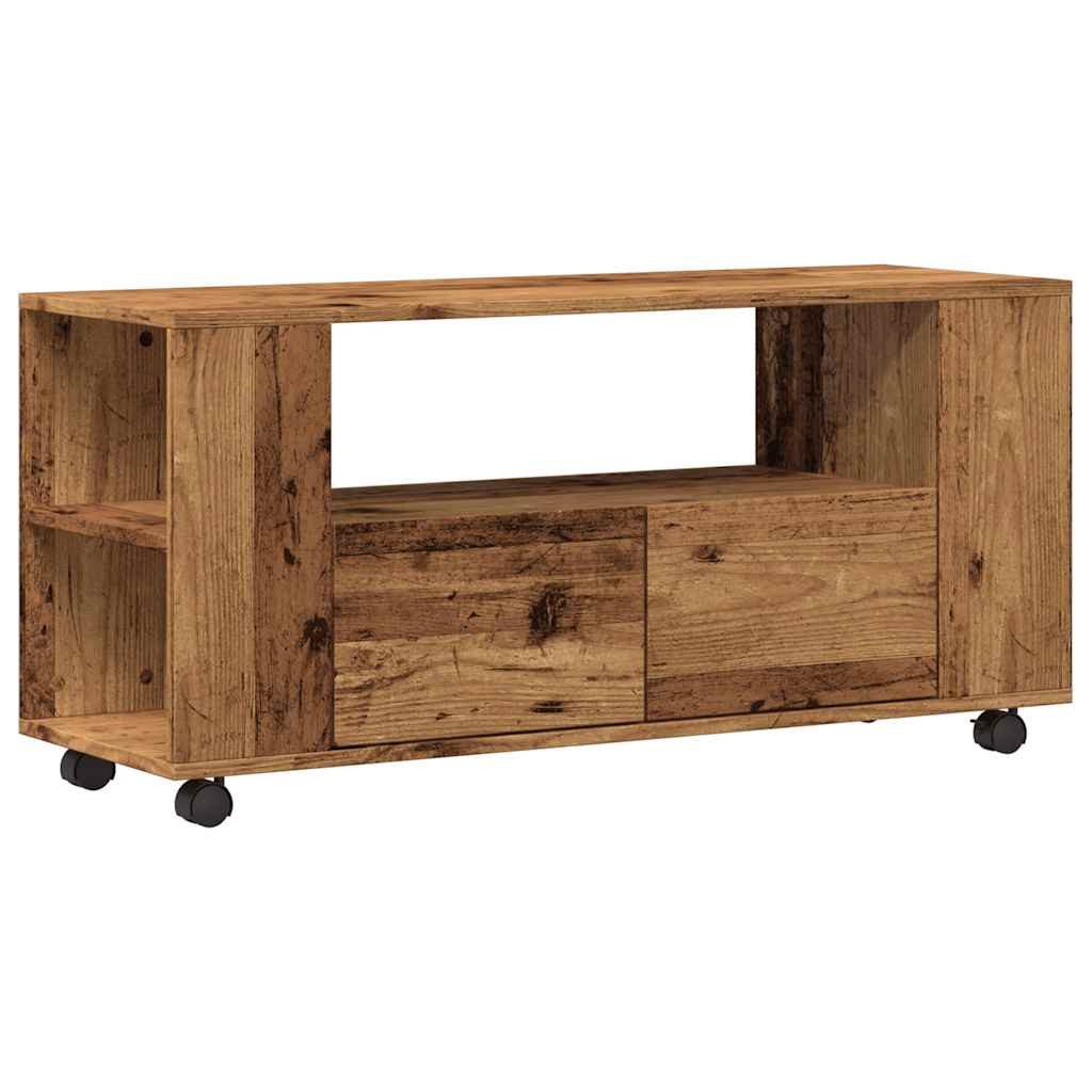 vidaXL TV-Schrank TV-Schrank mit Rollen Altholz-Optik günstig online kaufen