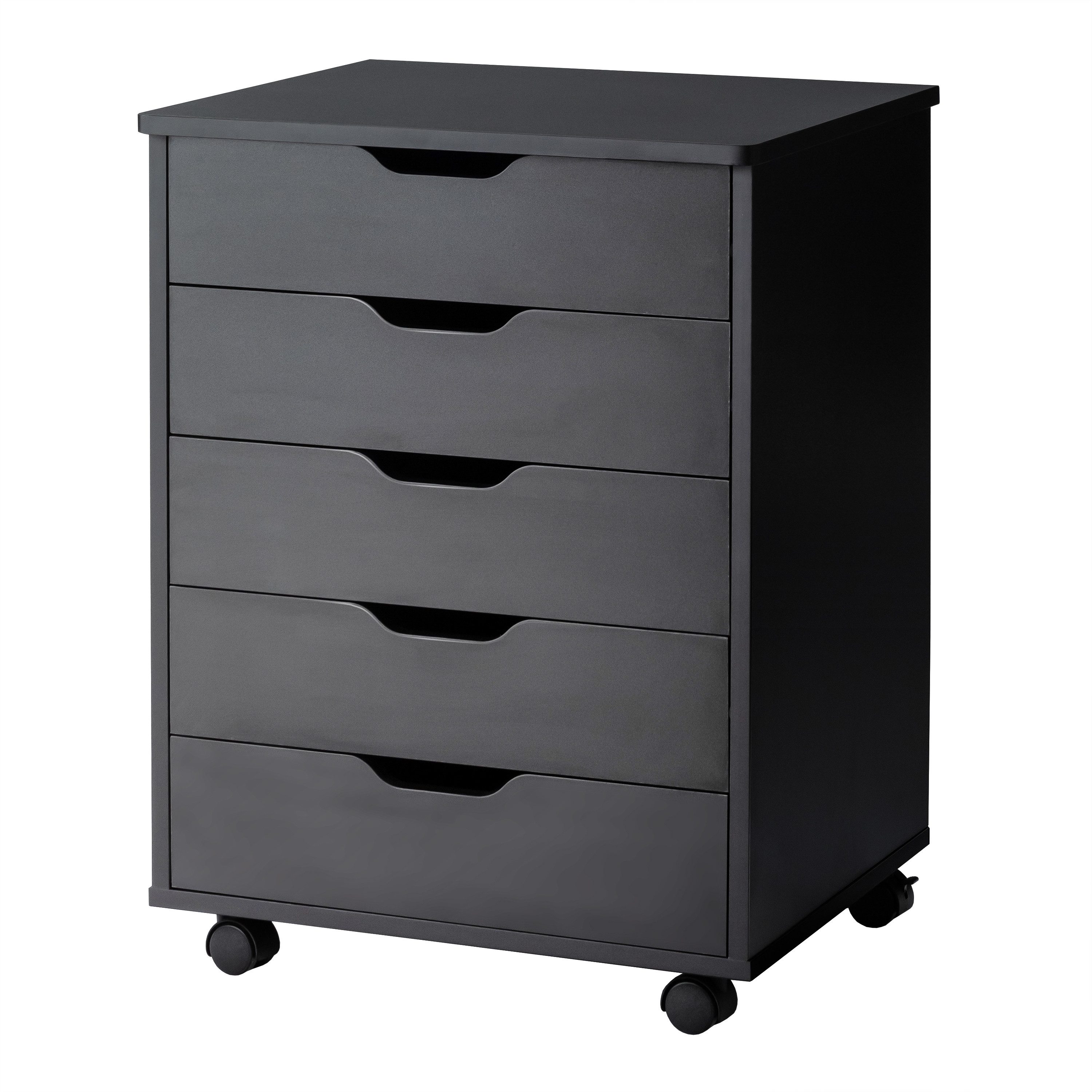 COSTWAY Rollcontainer, Bürocontainer mit Rollen, Schubladen, 49,5x41x66,5cm günstig online kaufen