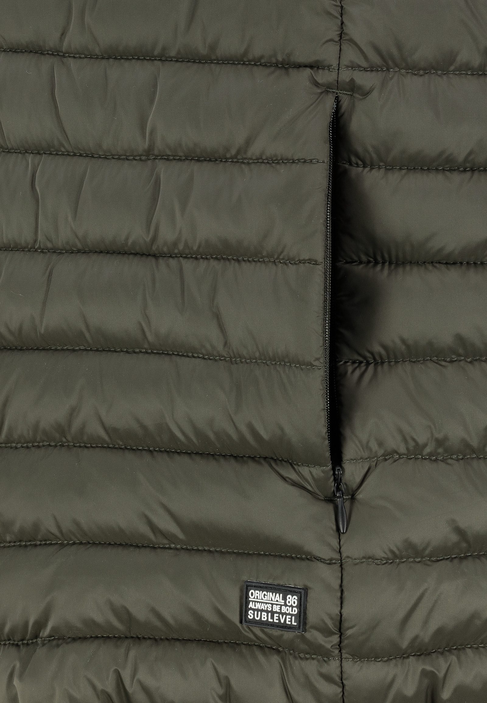 SUBLEVEL Steppweste Leichte Bodywärmer Outdoor Weste Übergangsjacke mit Stehkragen