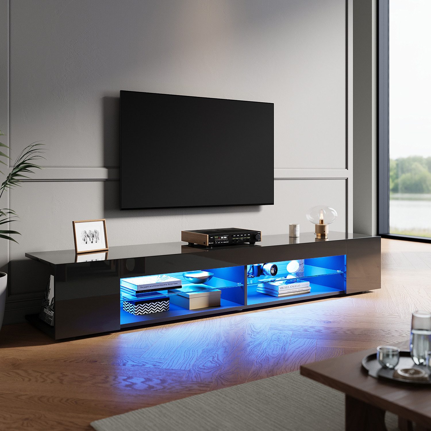SONNI Lowboard Lowboard 180 cm TV-Schrank TV-Board, stehend, sideboards