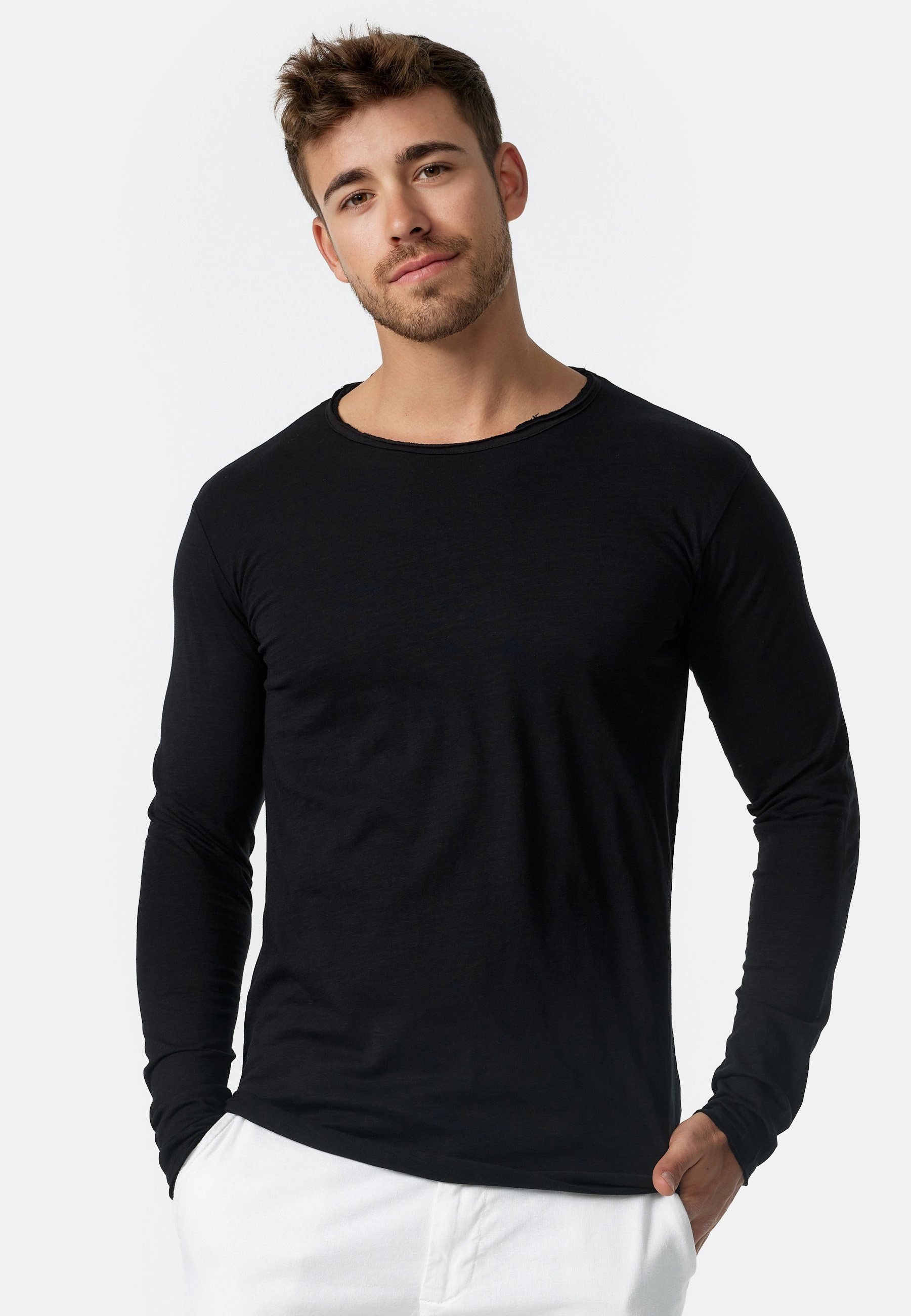 Indicode Langarmshirt Willbur Longsleeve Longsleeve günstig online kaufen