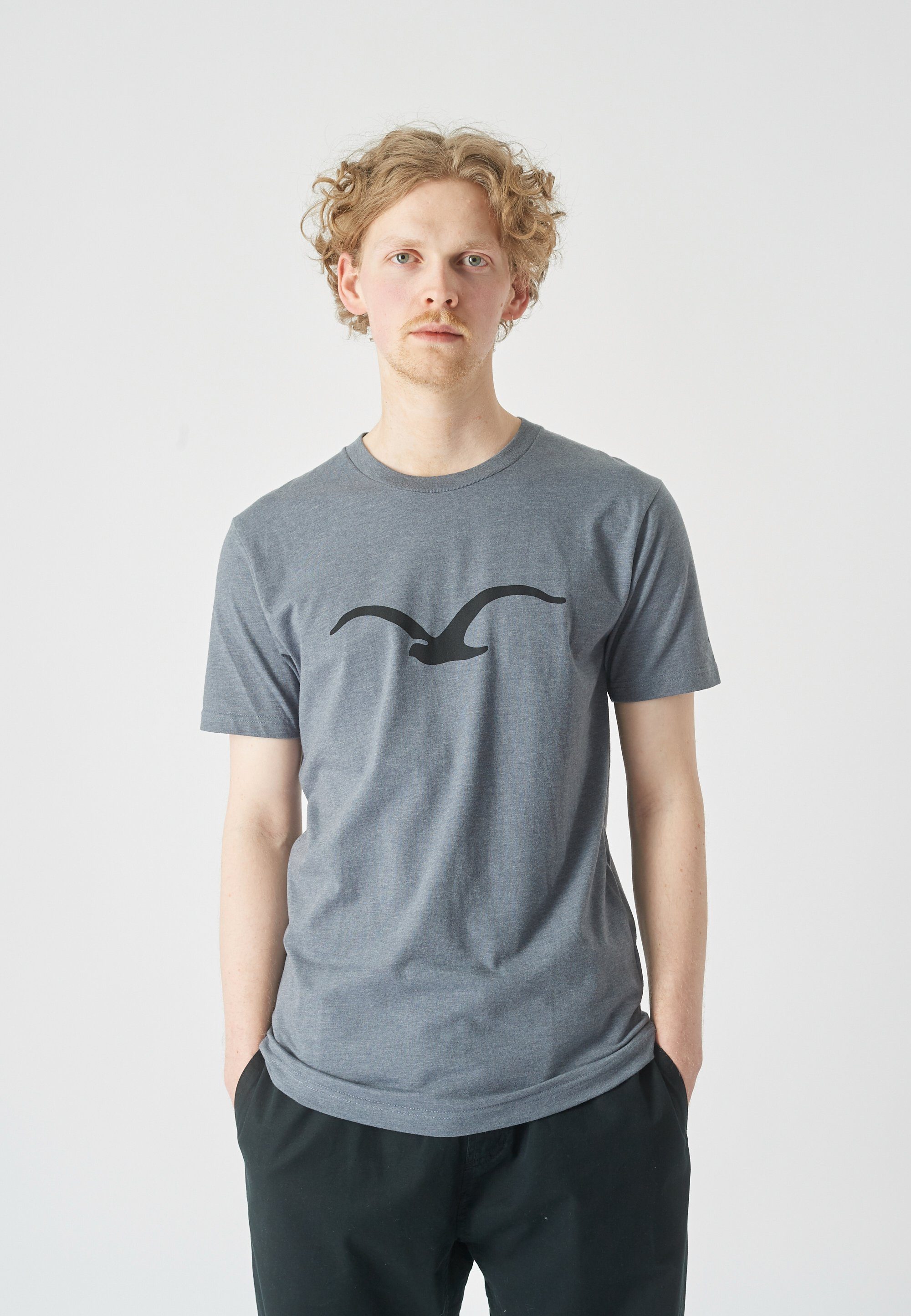 Cleptomanicx T-Shirt Mowe mit klassischem Print hellbraun-schwarz