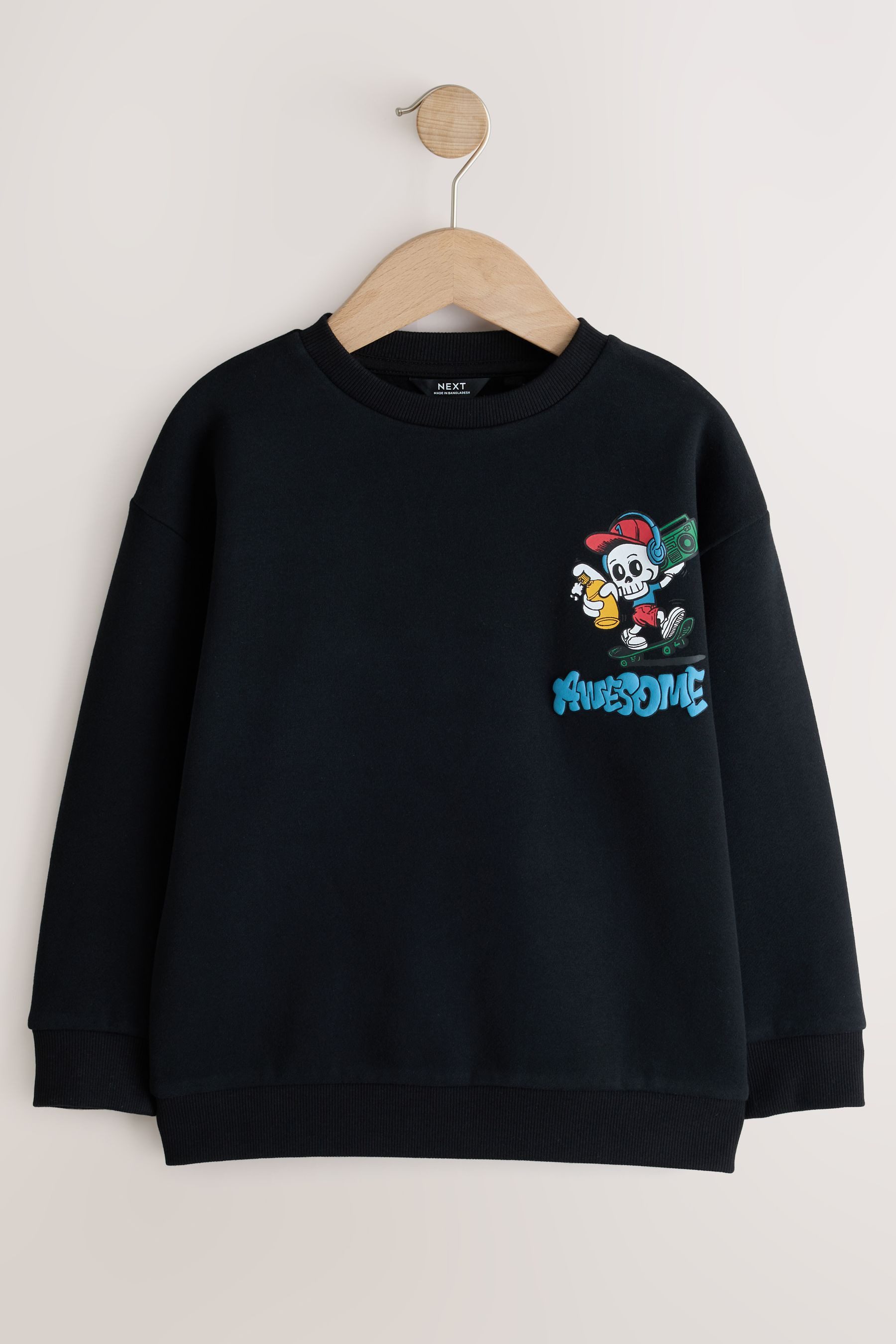 Next Sweater Rundhals-Pullover mit Grafik (1-tlg)