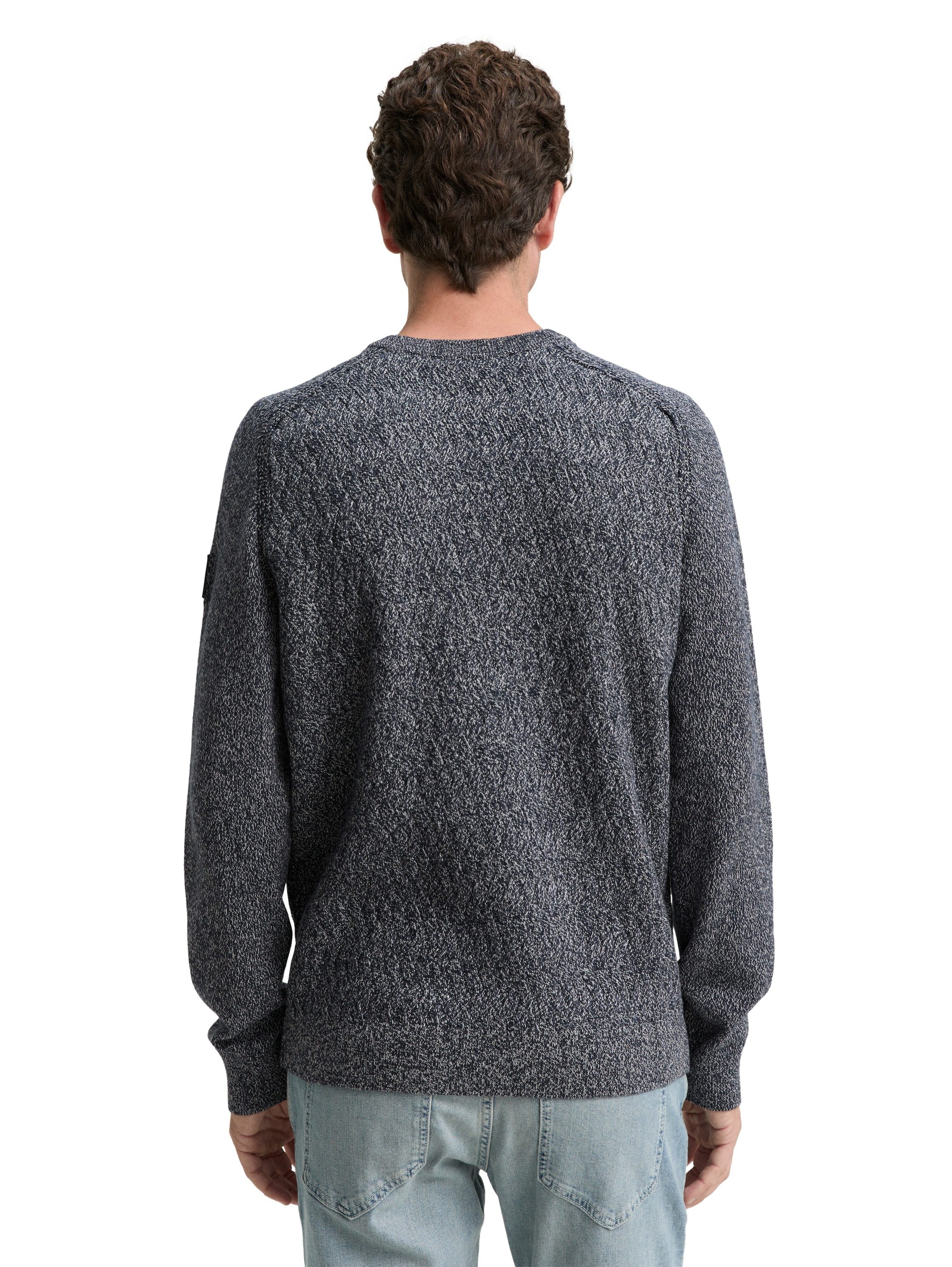 TOM TAILOR Strickpullover mit Logo Stickerei am Arm