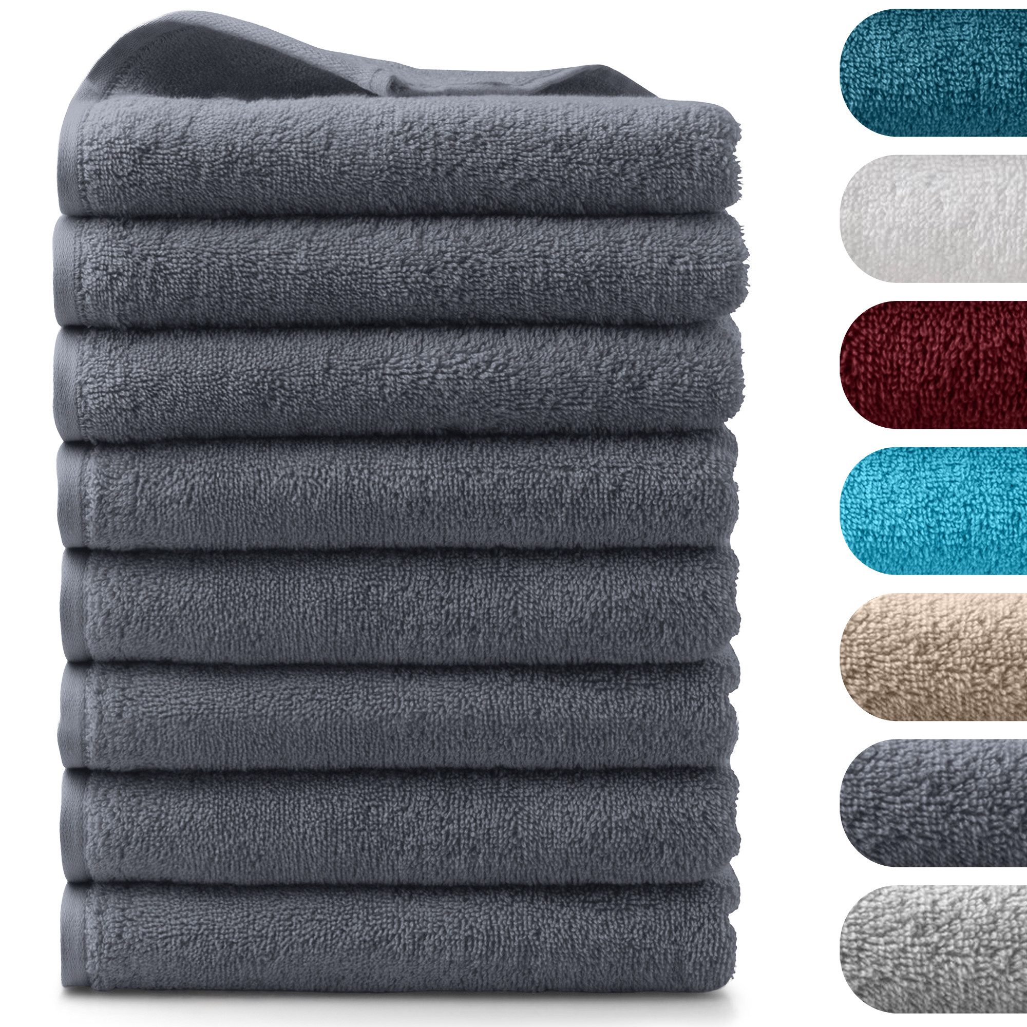 BARBONS Handtücher Set – 8-tlg Handtuch Set 50 x 100 cm für Badezimmer, Gäs günstig online kaufen