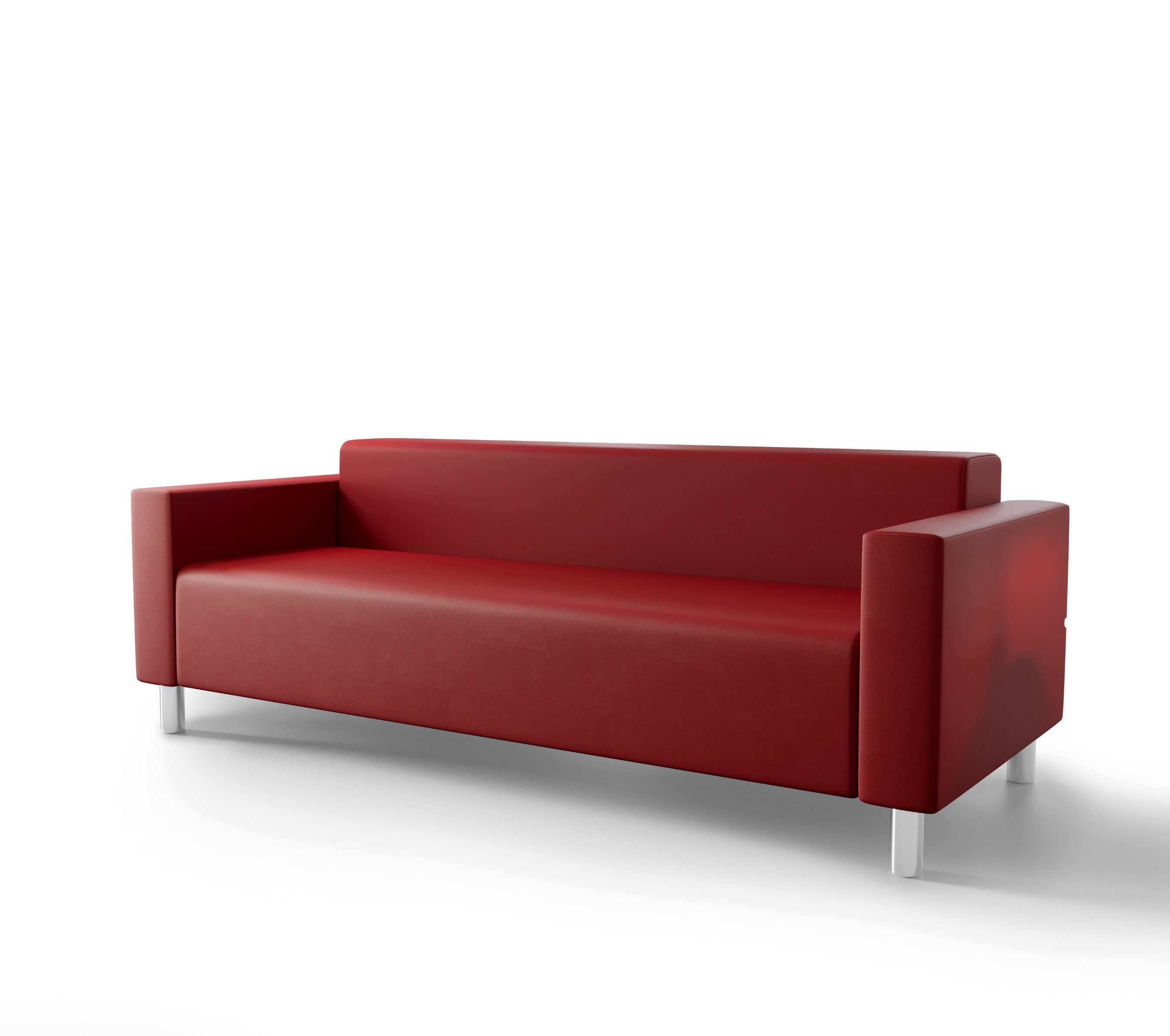 pressiode Sofa SOFA 3-Sitzer, verschiedene Farben, HUGO3 Rot