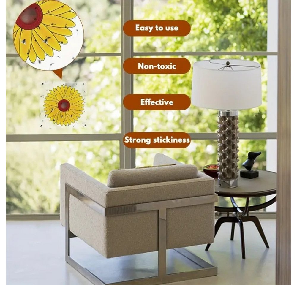Thumbnail - PRECORN Klebefalle Fenster Fliegenfalle 10er Set – Ungiftige Insektenfalle mit Kleber