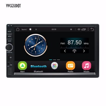 Daskoo 2DIN Android 4.4 Autoradio Stereo 7 Zoll Touchscreen HD 1024x60 Autoradio (GPS Nav Bluetooth USB SD Player 1G DDR3 + 16G NAND)